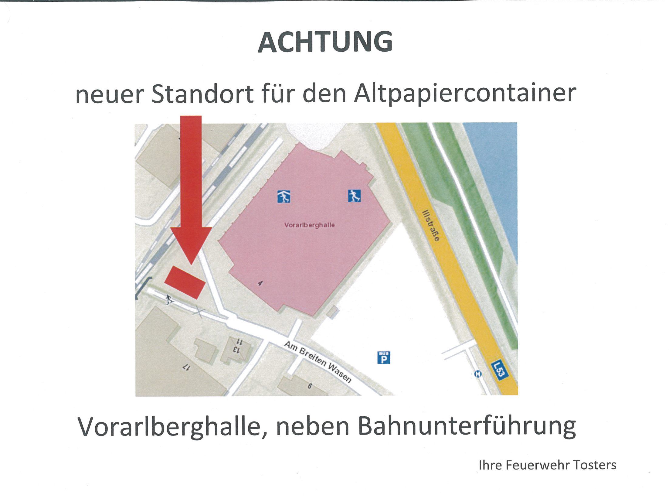 neuer Containerstandort