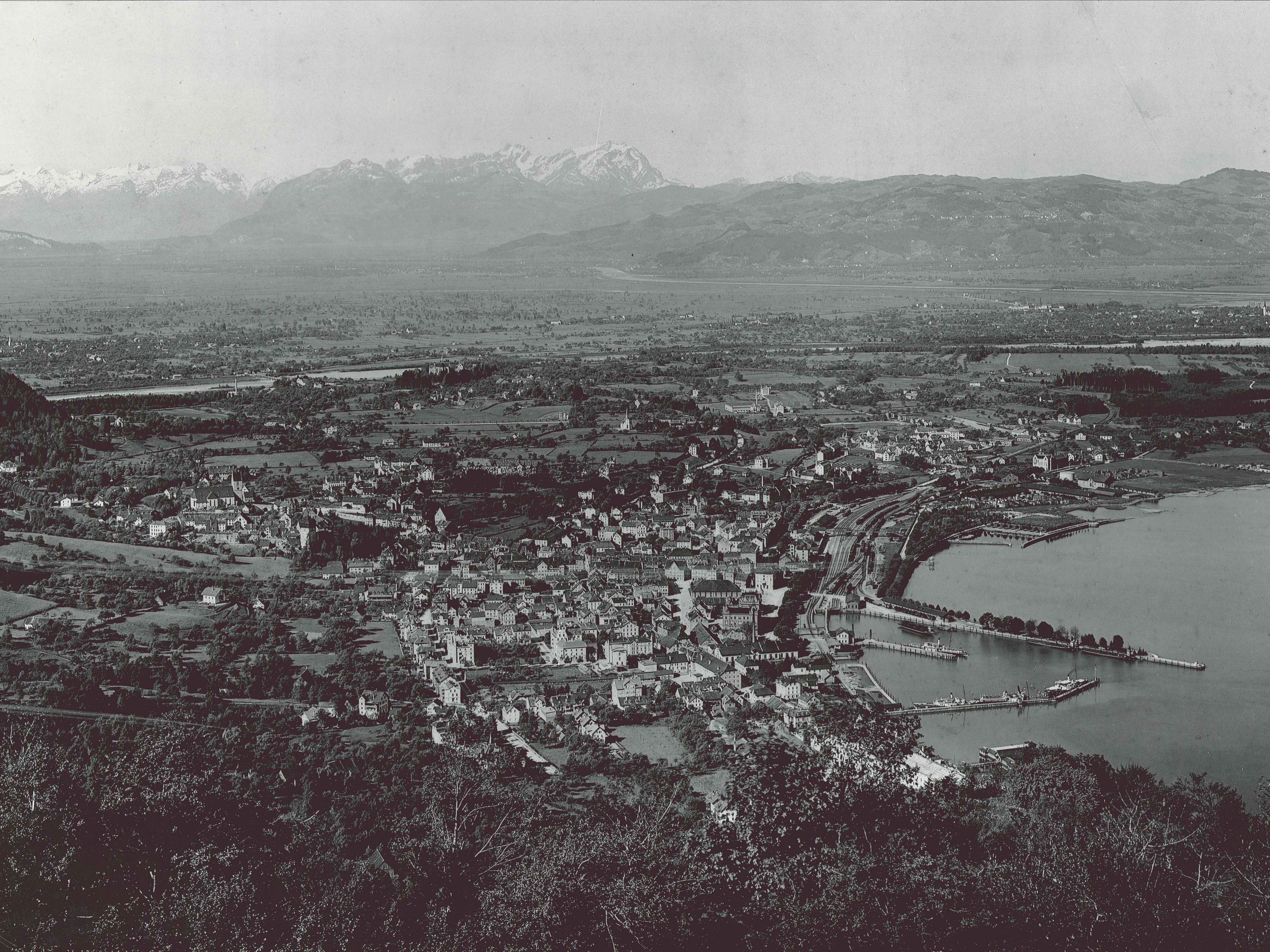 Bregenz, Rieden und Vorkloster aus dem Jahr 1902. Bregenz, Rieden und Vorkloster aus dem Jahr 1902.