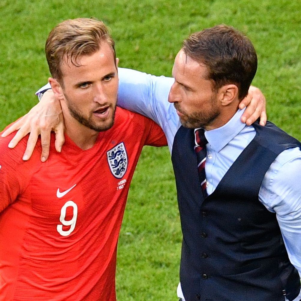 Englands Torschütze vom Dienst Harry kane und sein Erfolgscoach Gareth Southgate.