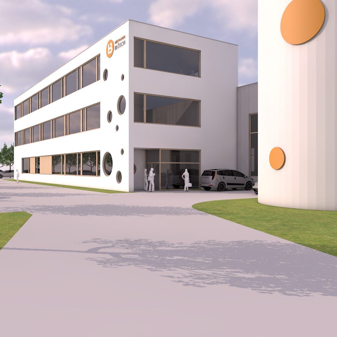 Die i+R Industrie- & Gewerbebau errichtet das moderne Betriebsgebäude in energieeffizienter Bauweise in etwa einem Dreivierteljahr