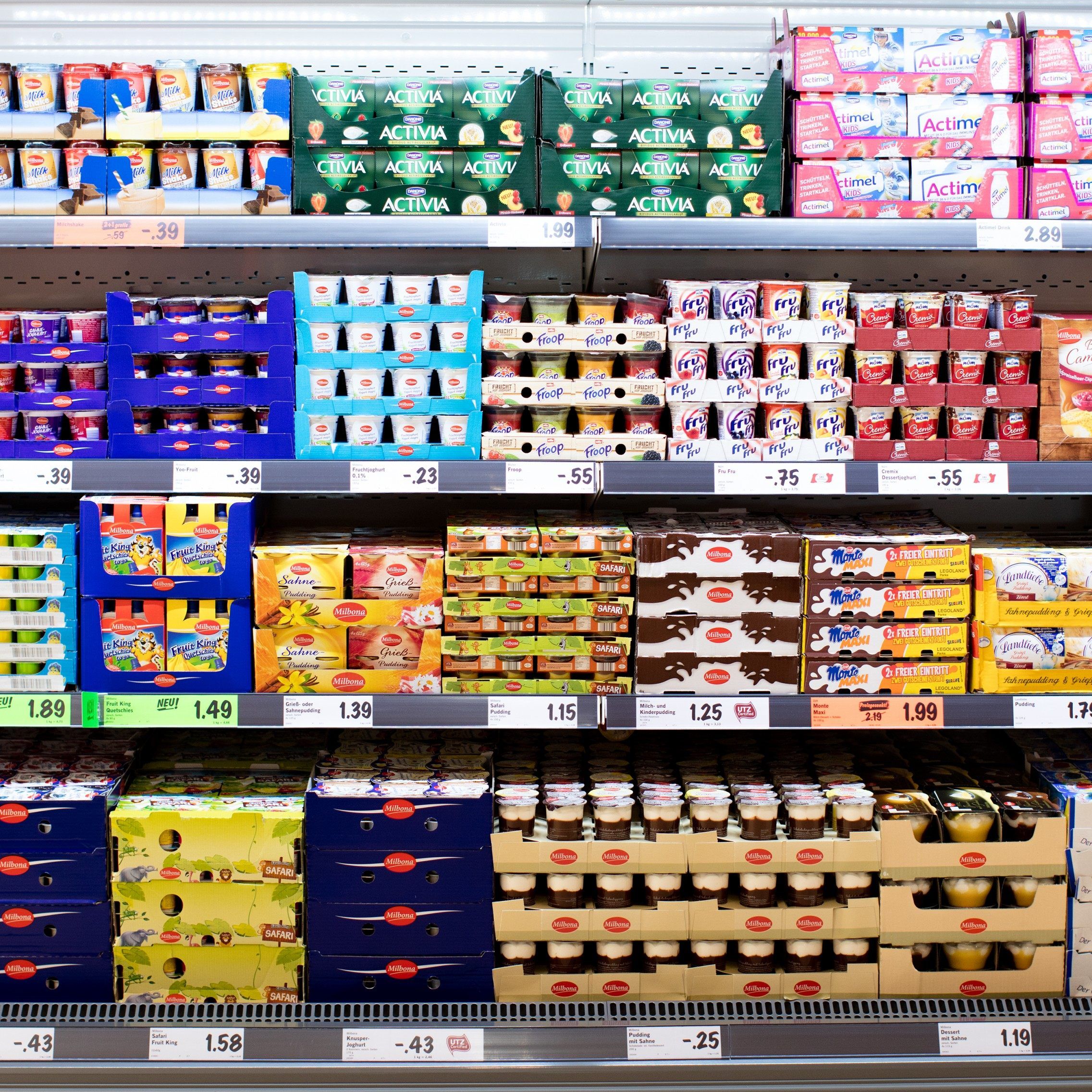 Lebensmittel in Supermärkten wurden im Vergleich zum letzten Jahr deutlich teurer.