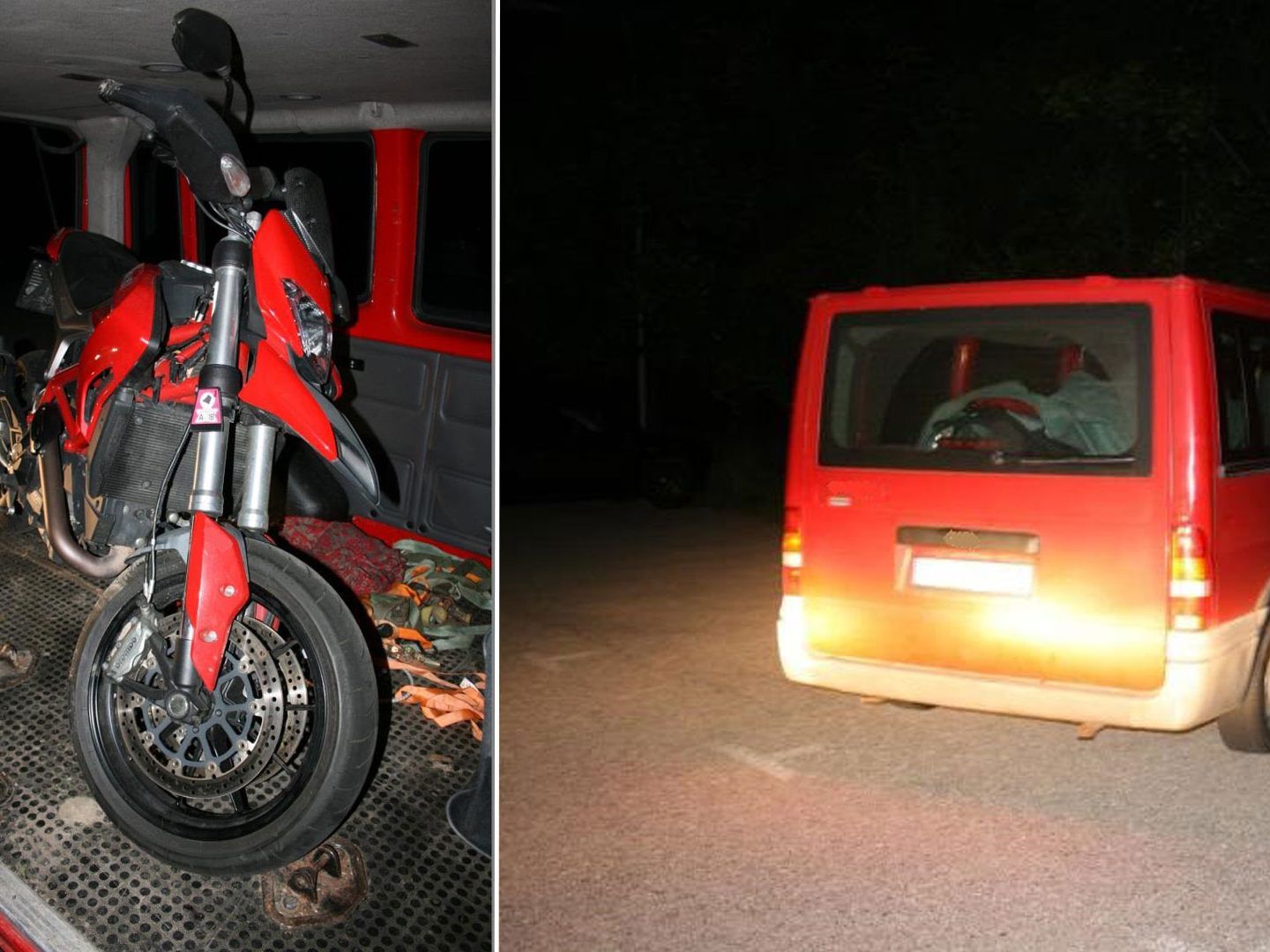 In einem Kastenwagen in Wien-Simmering wurde eingestohlenes Motorrad gefunden.