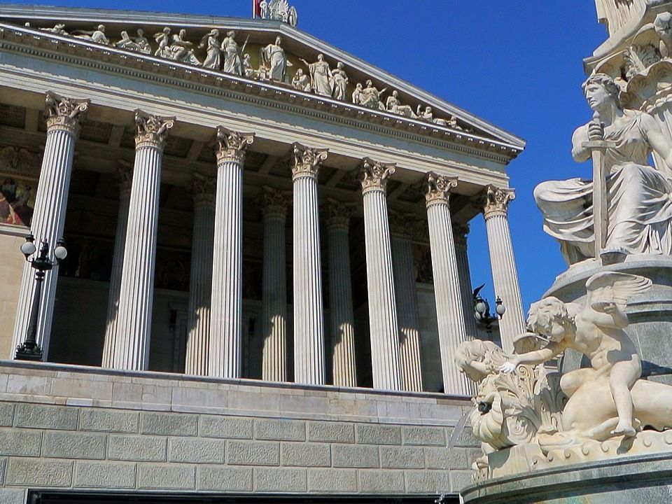Der Umbau des Wiener Parlaments schreitet voran. Der Umbau des Wiener Parlaments schreitet voran.