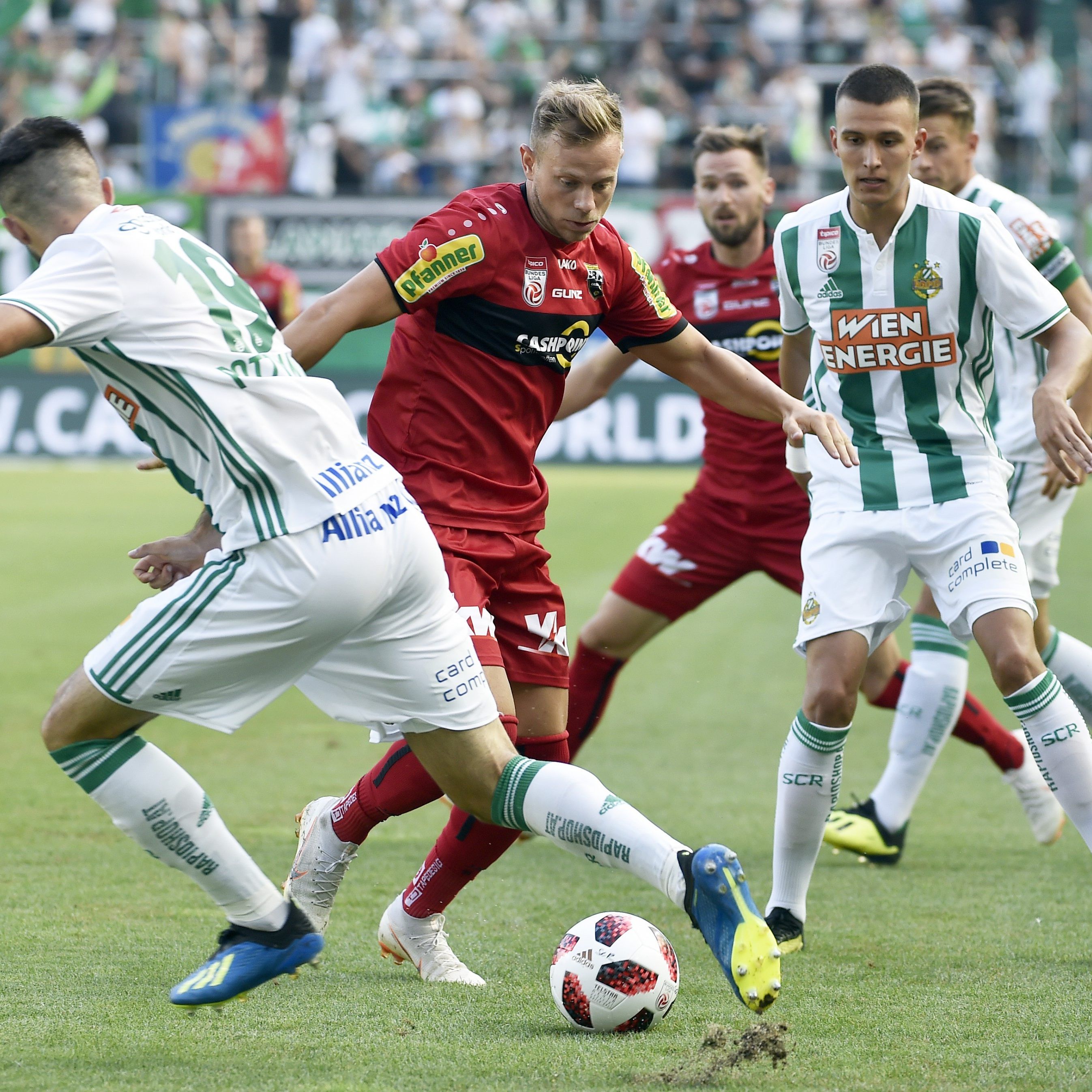 Bei Rapid wurden mehrere Torchancen nicht genutzt.