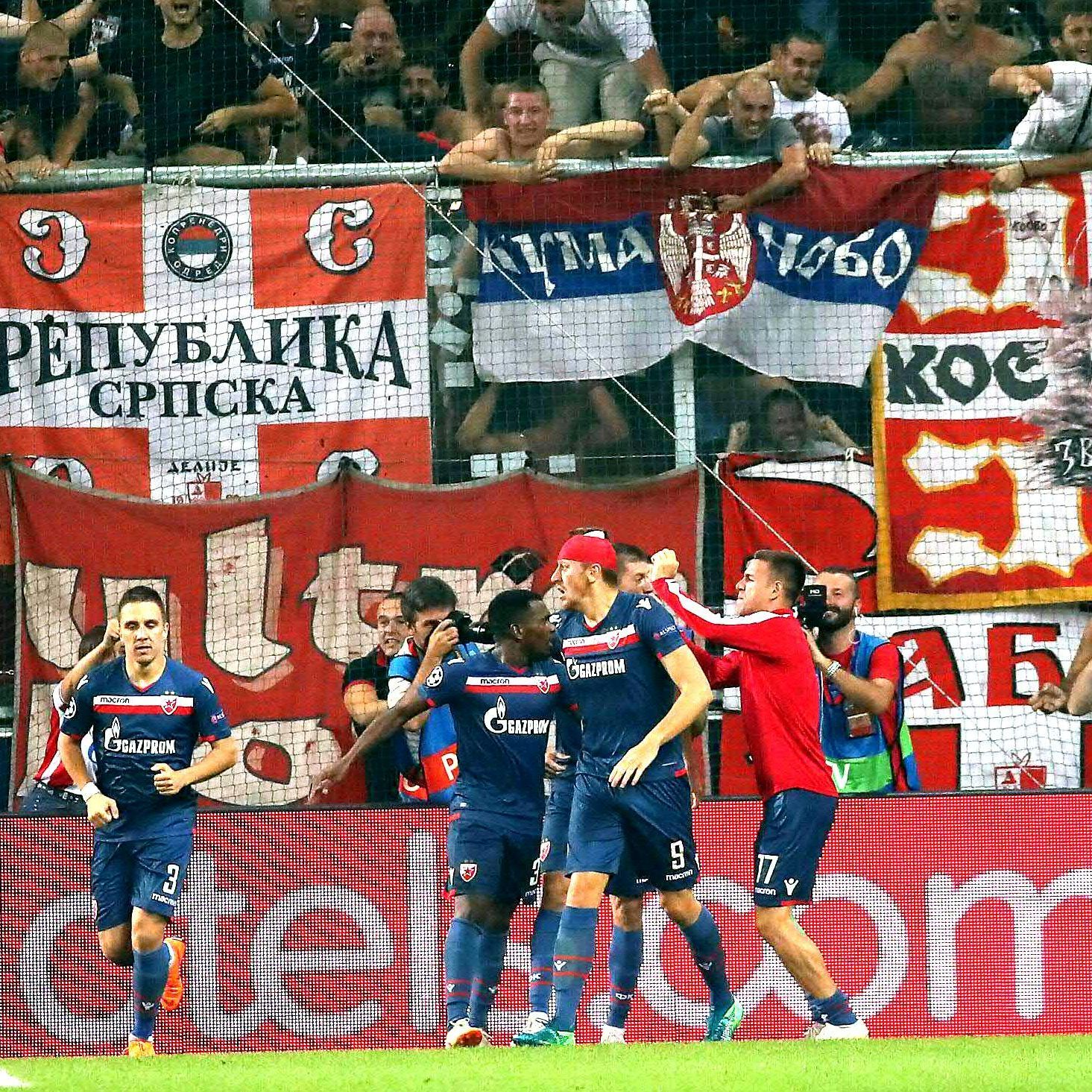 Am Ende eines verrückten Fußball-Abends jubelte Roter Stern Belgrad über die CL-Qualifikation.