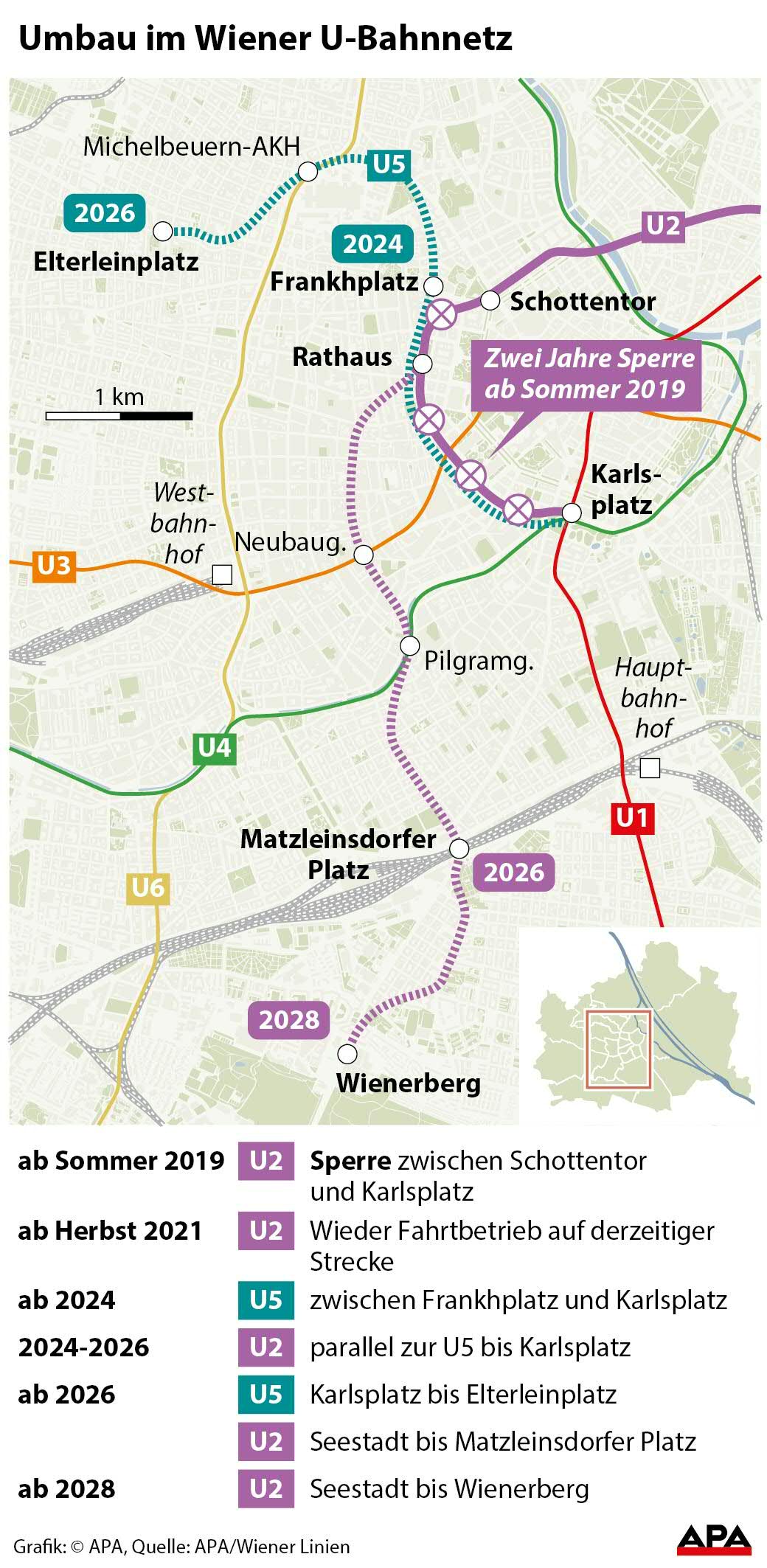 Umbau im Wiener U-Bahnnetz