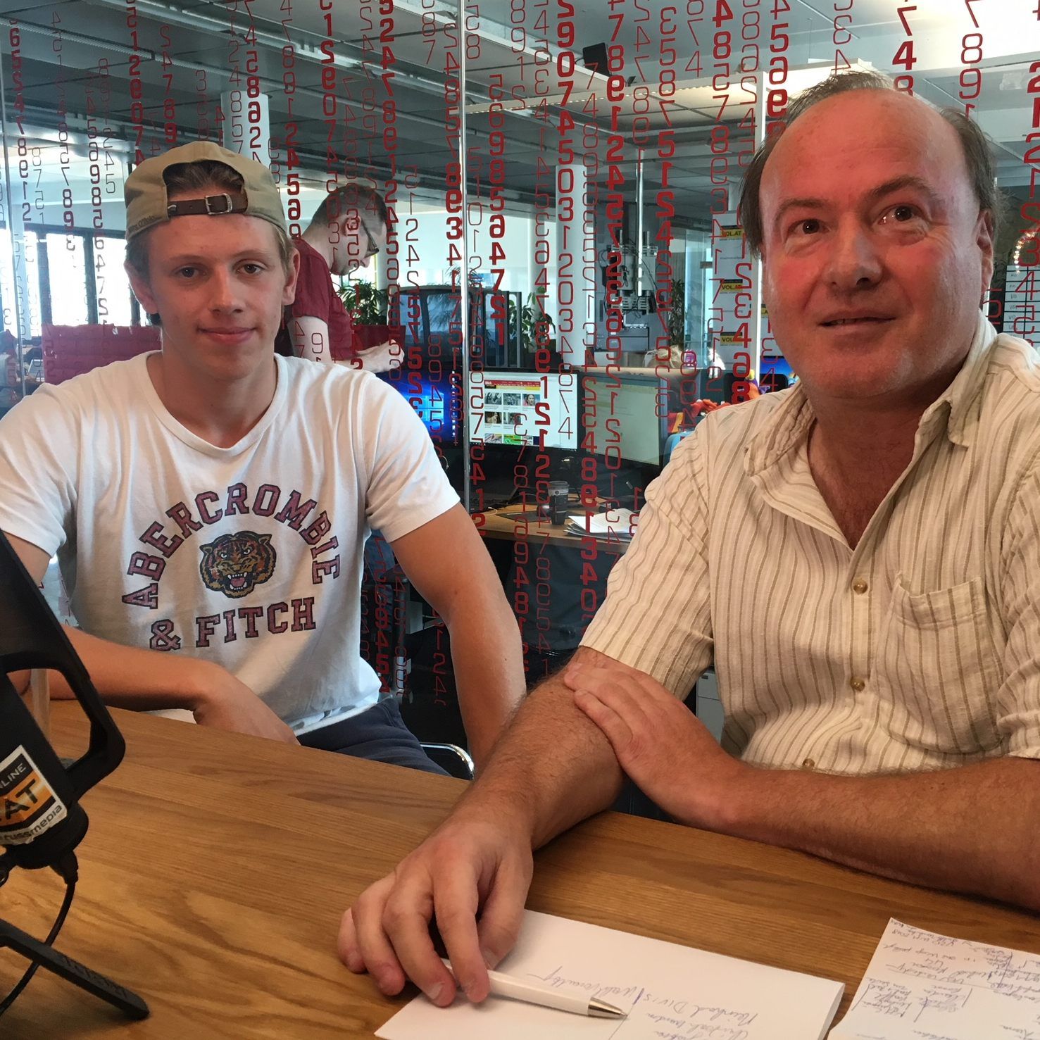 Marco Rossi beim Livetalk im VOL.AT-Studio mit Thomas Knobel.