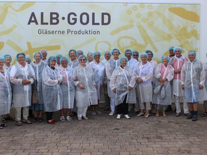 Pensionistenverband Thüringen: Tagesausflug nach Trochtelfingen zur ALB – GOLD Nudelfabrik Pensionistenverband Thüringen: Tagesausflug nach Trochtelfingen zur ALB – GOLD Nudelfabrik