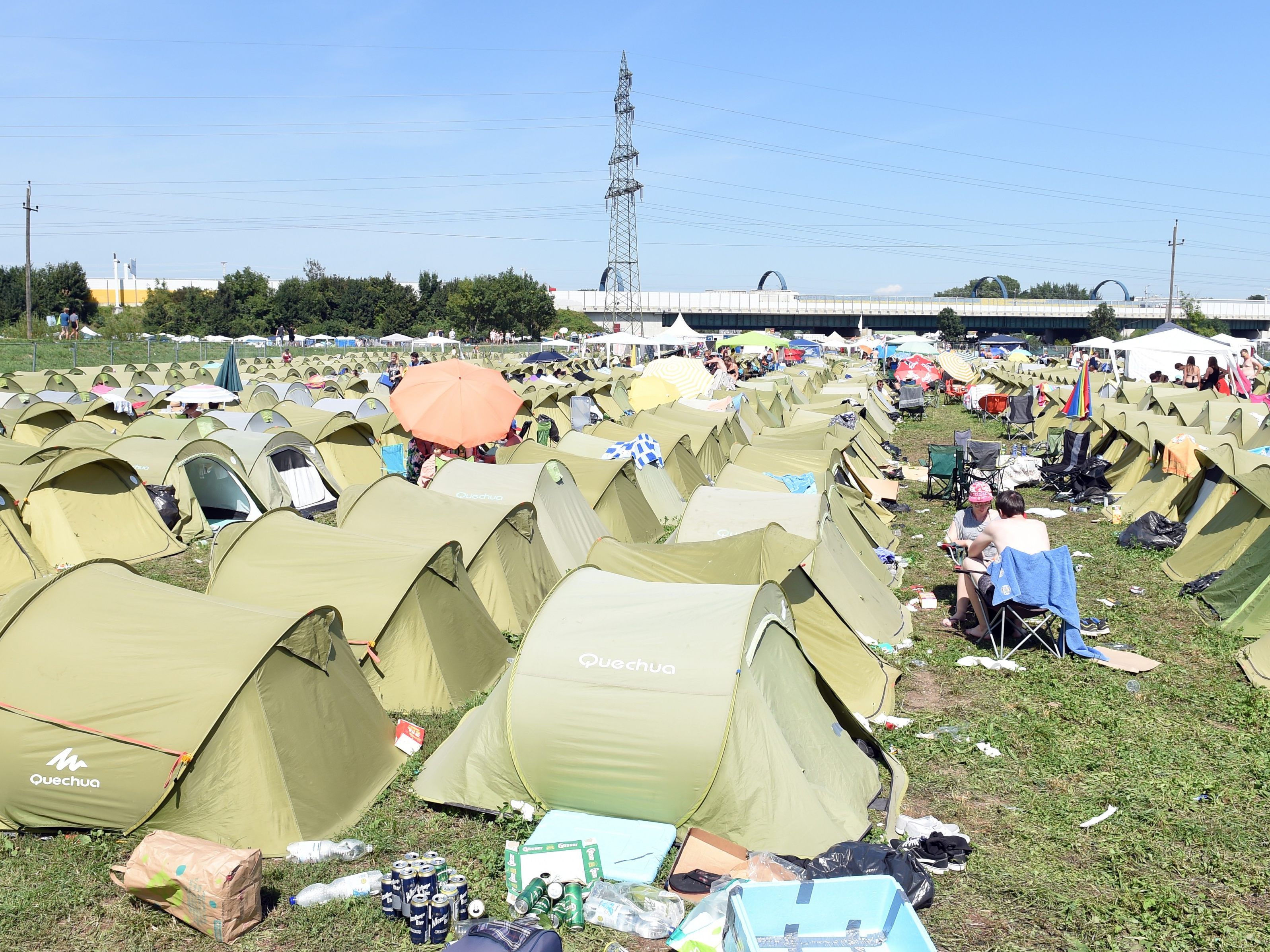 Auf den Zeltplätzen beim Frequency wird es bereits eng.