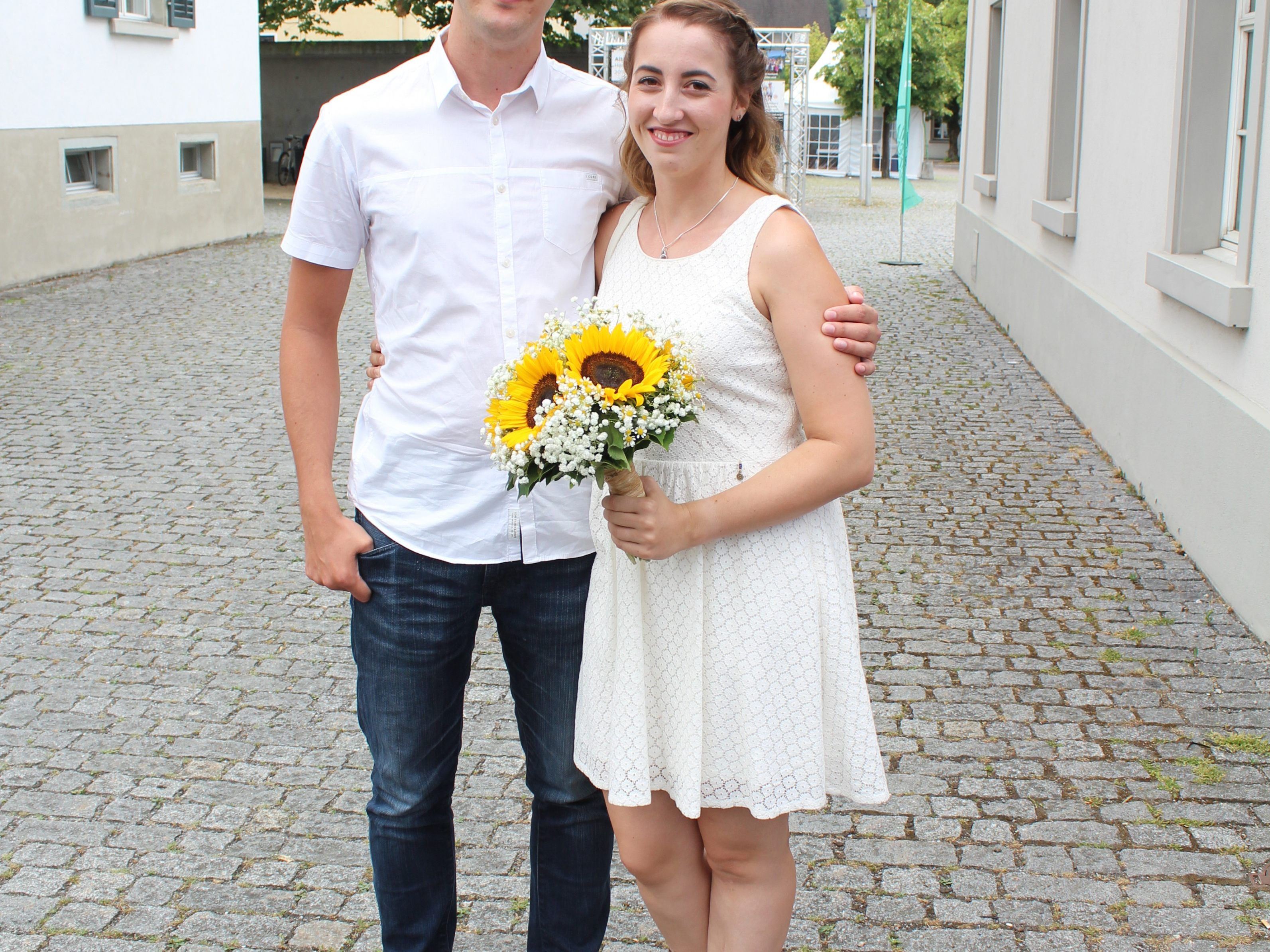 Das frisch vermählte Paar Annette und Benjamin Wolf.