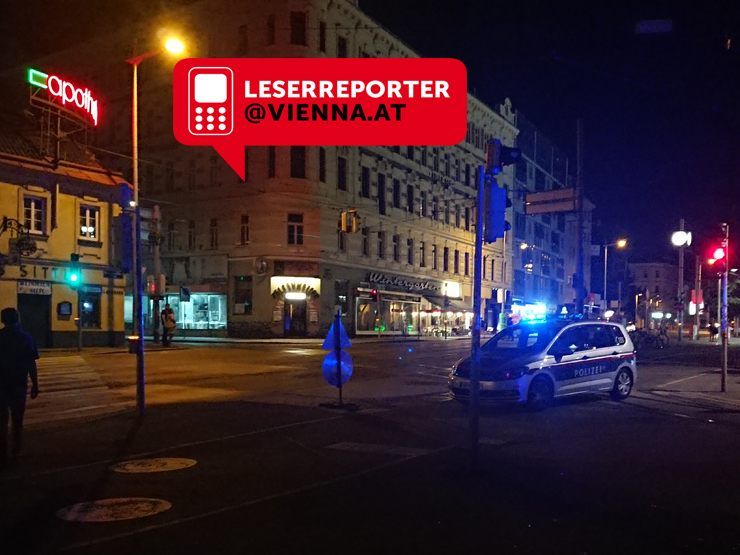 Polizeieinsatz am Lerchenfelder Gürtel. Polizeieinsatz am Lerchenfelder Gürtel.