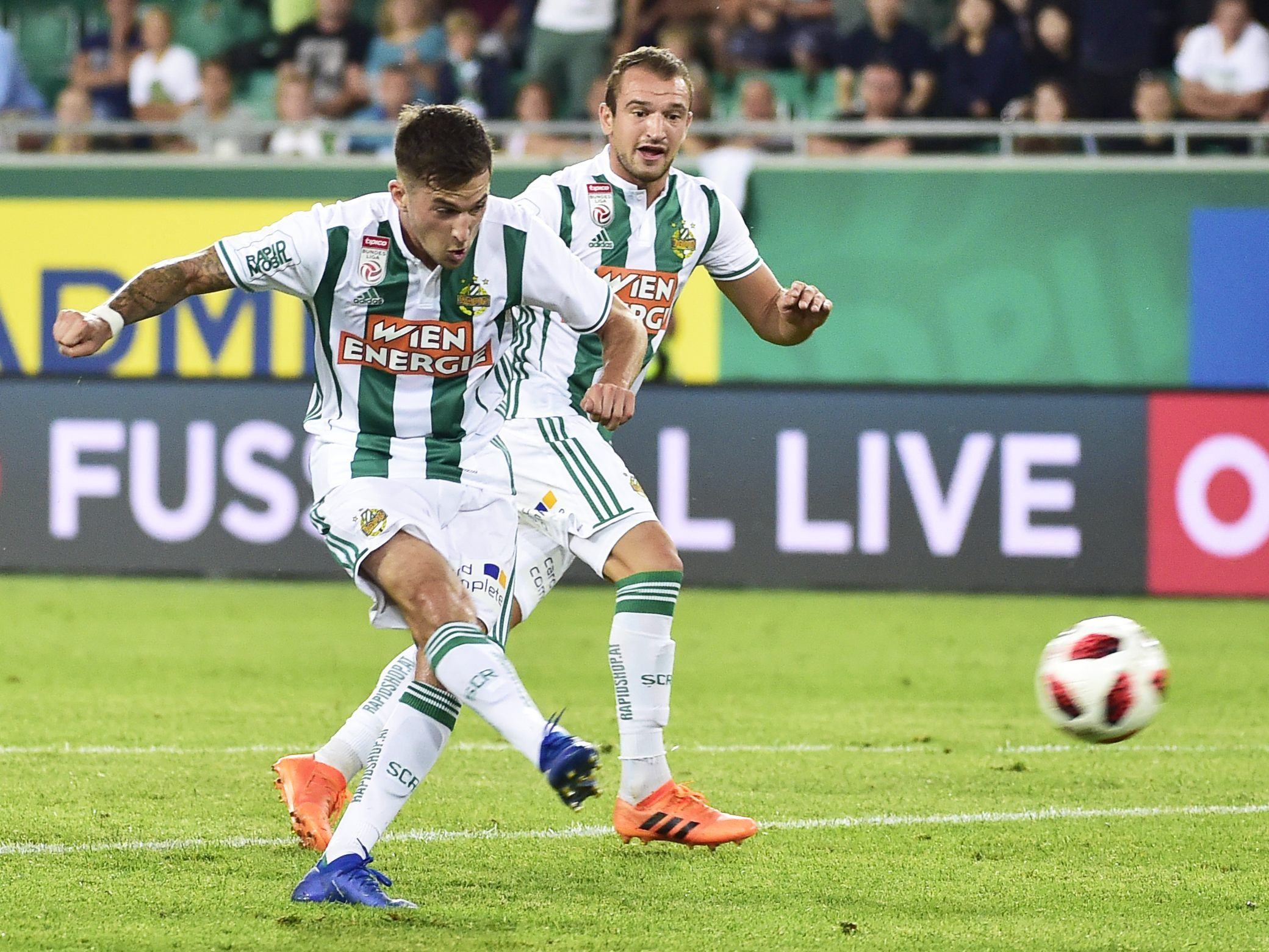 LIVE-Stream und live im TV: Das Bundesligamatch Rapid Wien gegen Wacker Innsbruck.