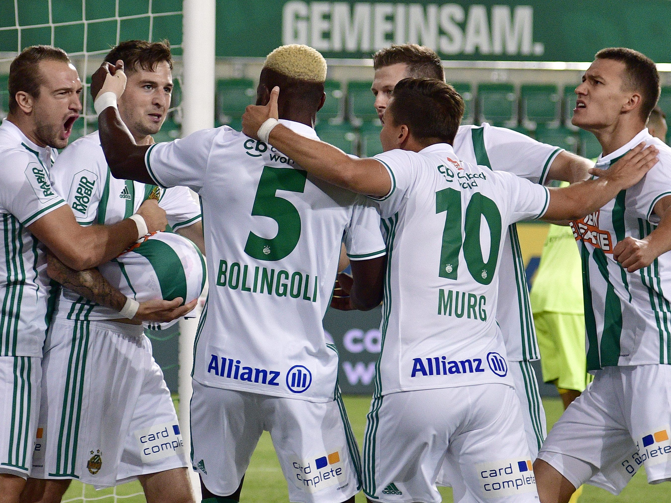 Rapid Wien schafft den Aufstieg ins Europa League-Play-Off. Rapid Wien schafft den Aufstieg ins Europa League-Play-Off.