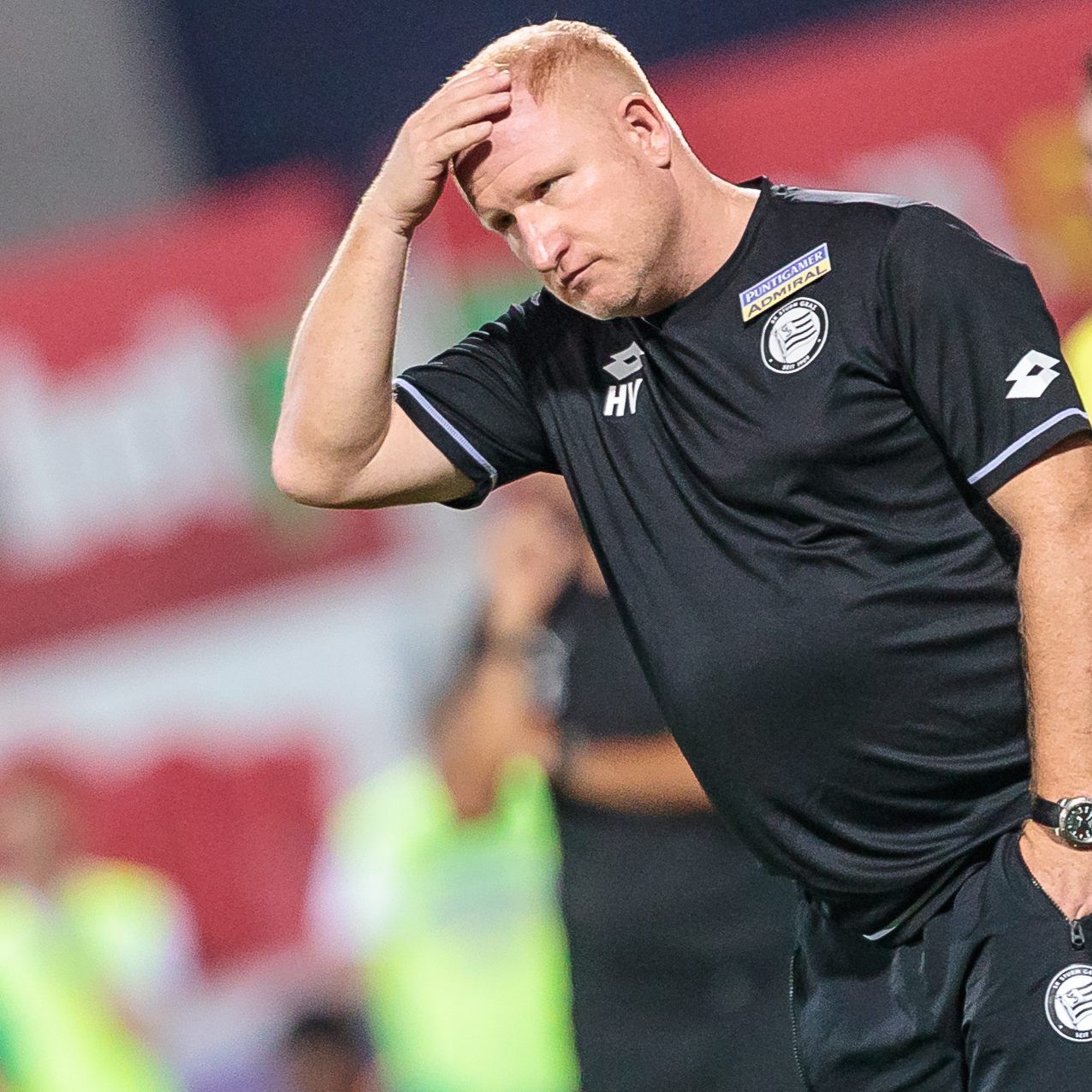 Sturm-Trainer Heiko Vogel war gegen den AEK Larnaka ratlos.