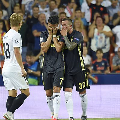Juve-Stürmer Cristiano Ronaldo sah nach einer Tätlichkeit die Rote Karte
