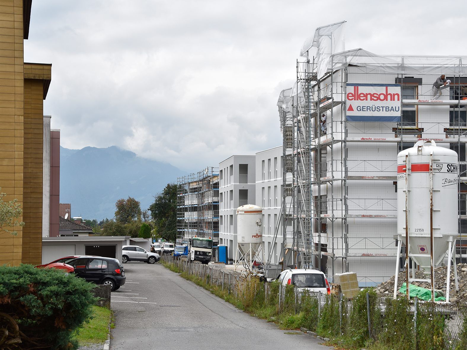 BU: Foto der Bauarbeiten in der Stiegstraße