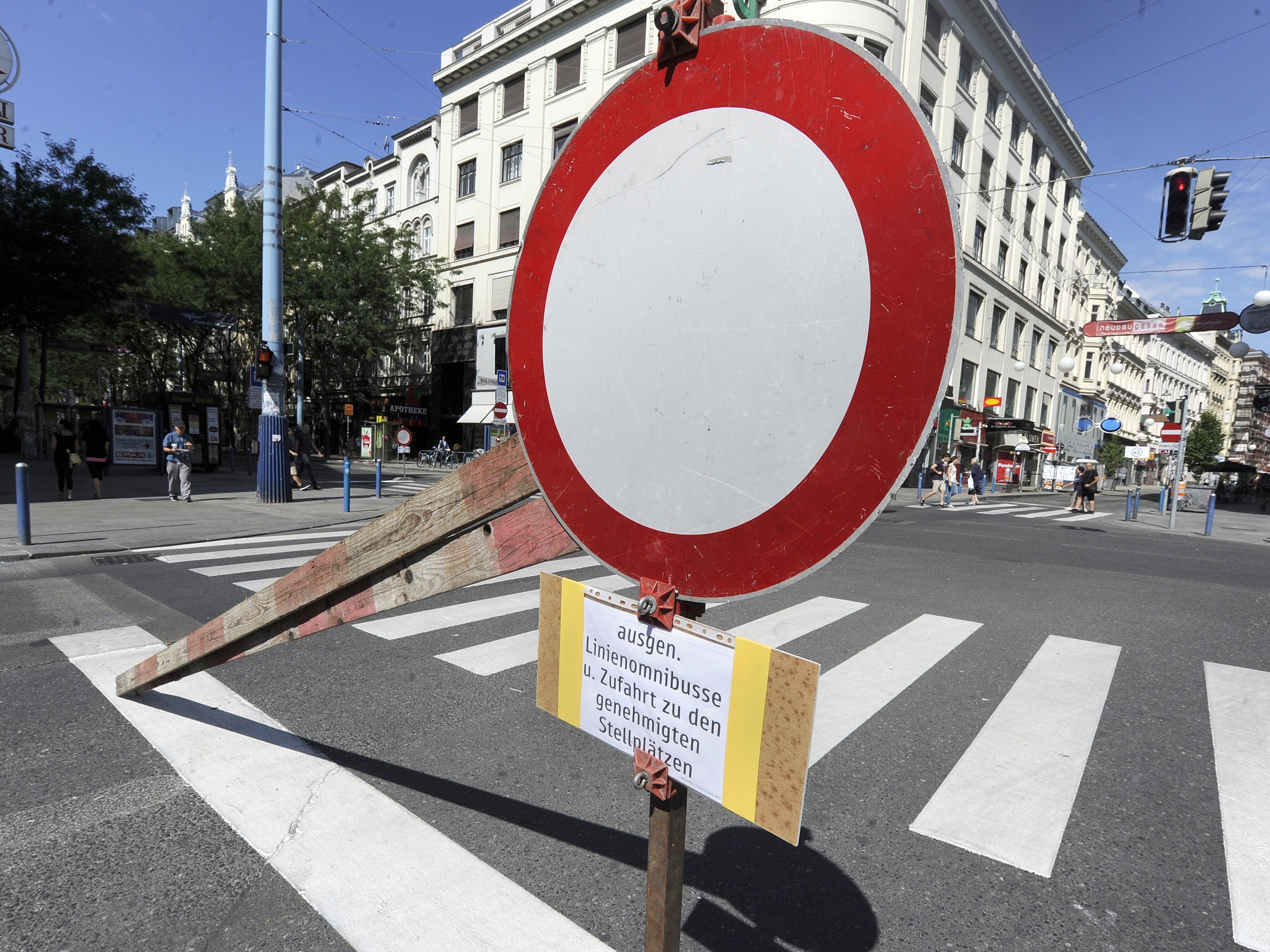 Auch im Bereich der Mariahilfer Straße kann es zu Verkehrsableitungen kommen.