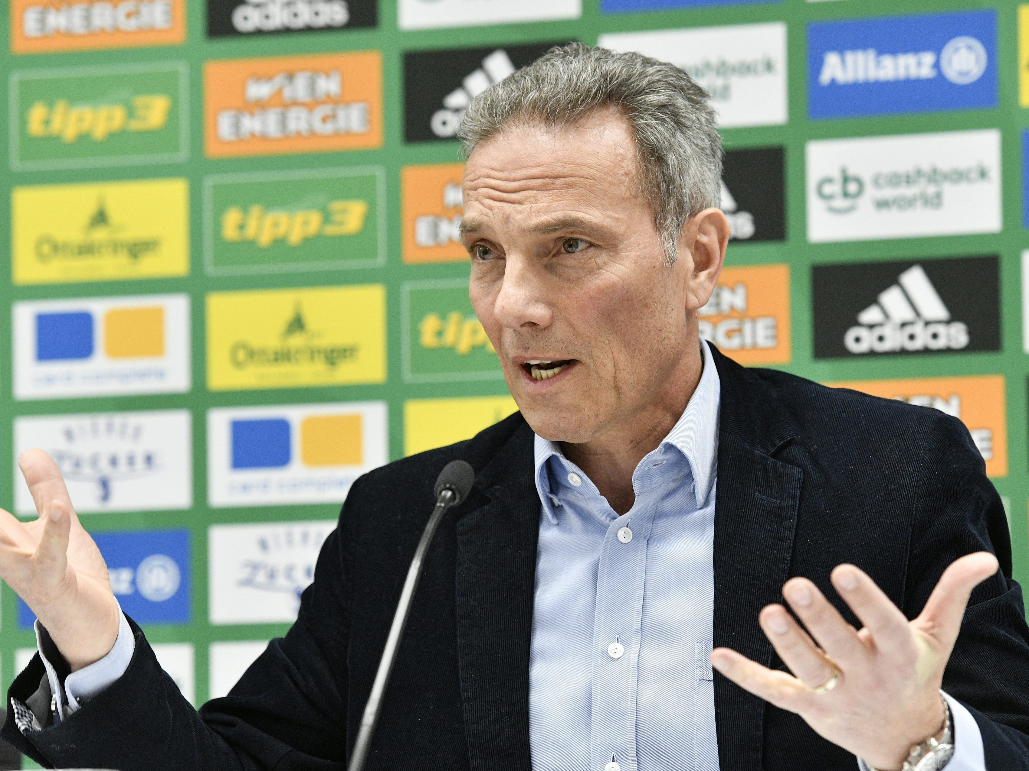 Rapid- Präsident Michael Krammer zeigt sich verständnisvoll aber auch kritisch.