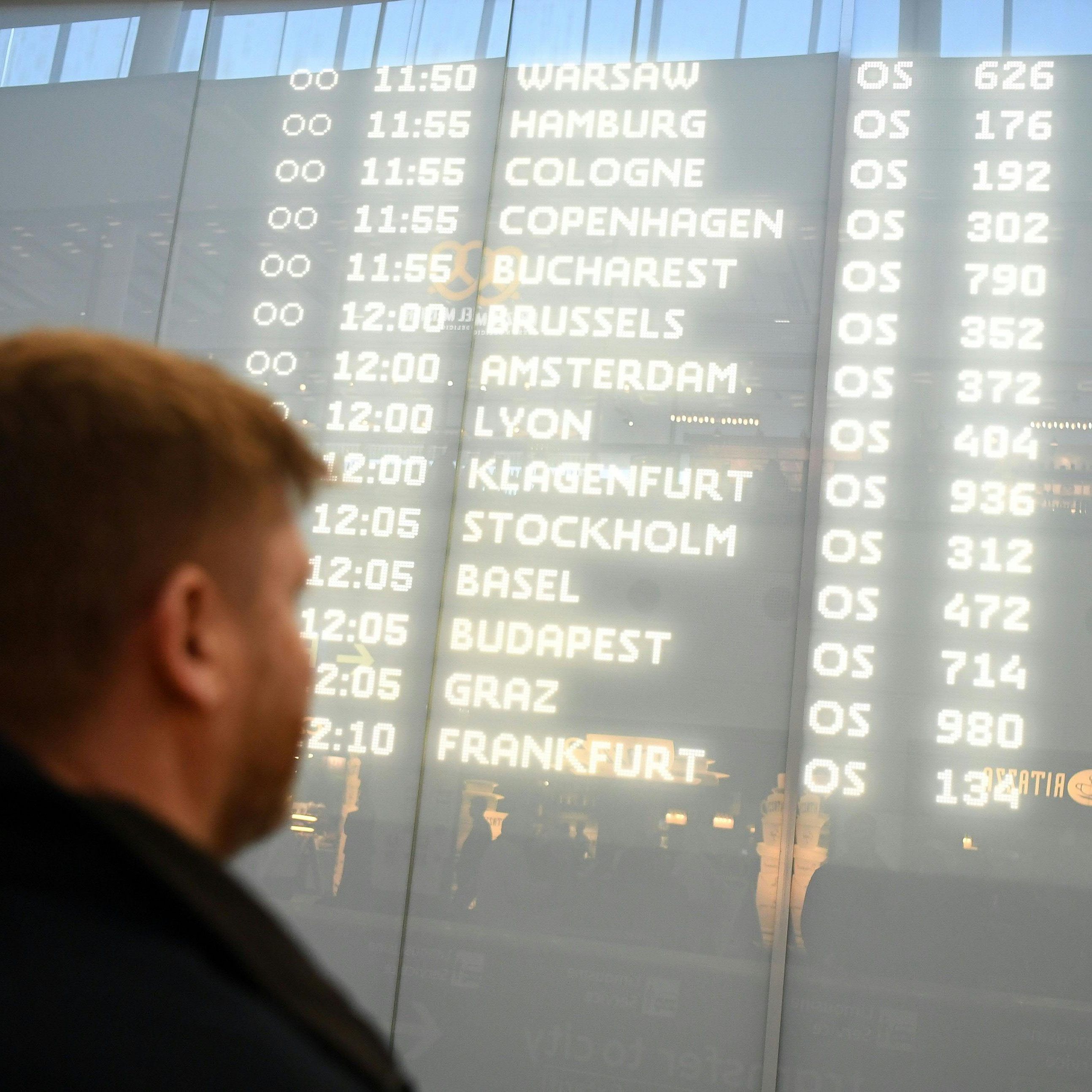 Am Flughafen Wien-Schwechat fielen von 64.450 Abflügen 1.150 aus.