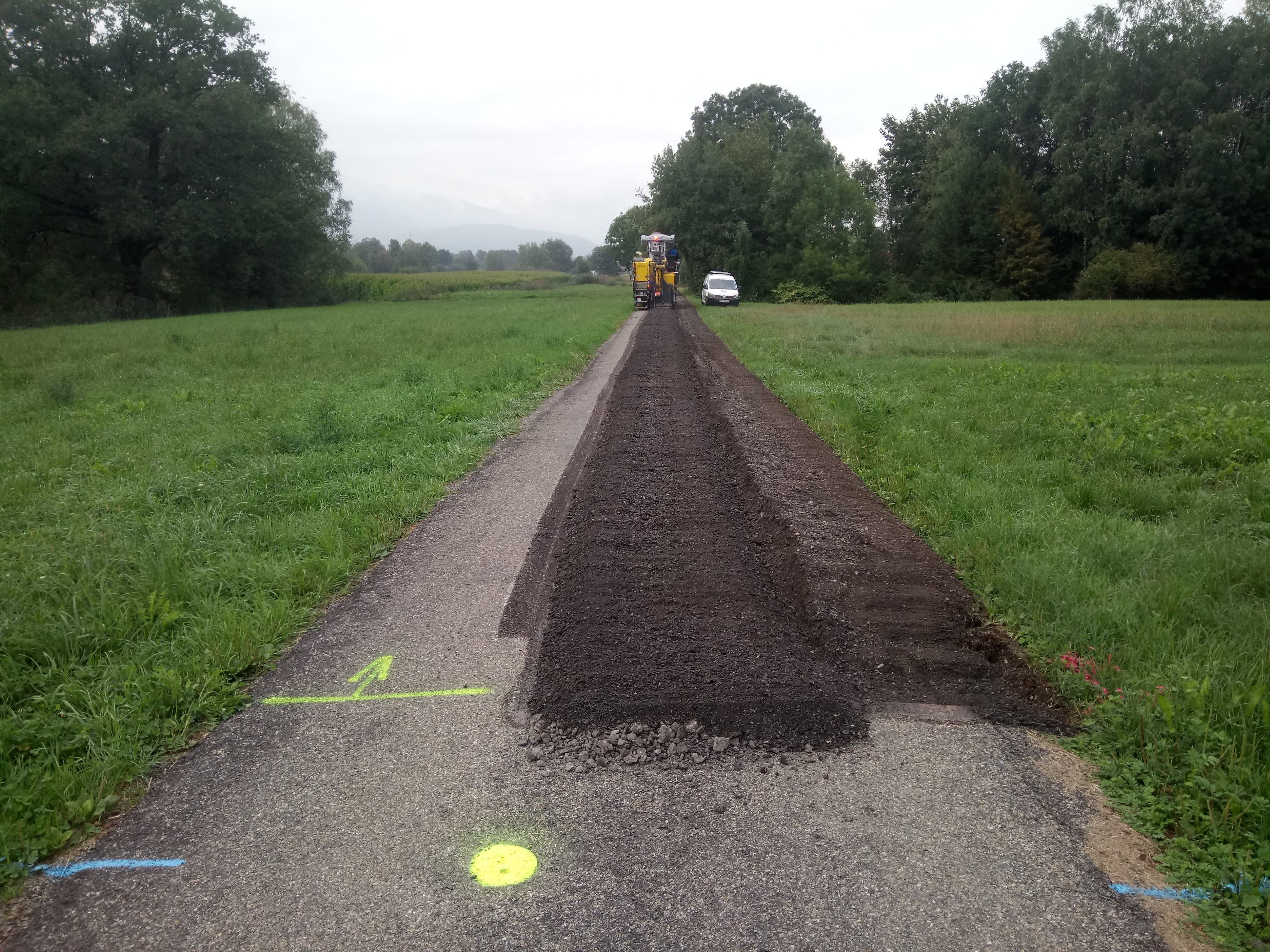 In Koblach werden derzeit einzelne Straßen saniert