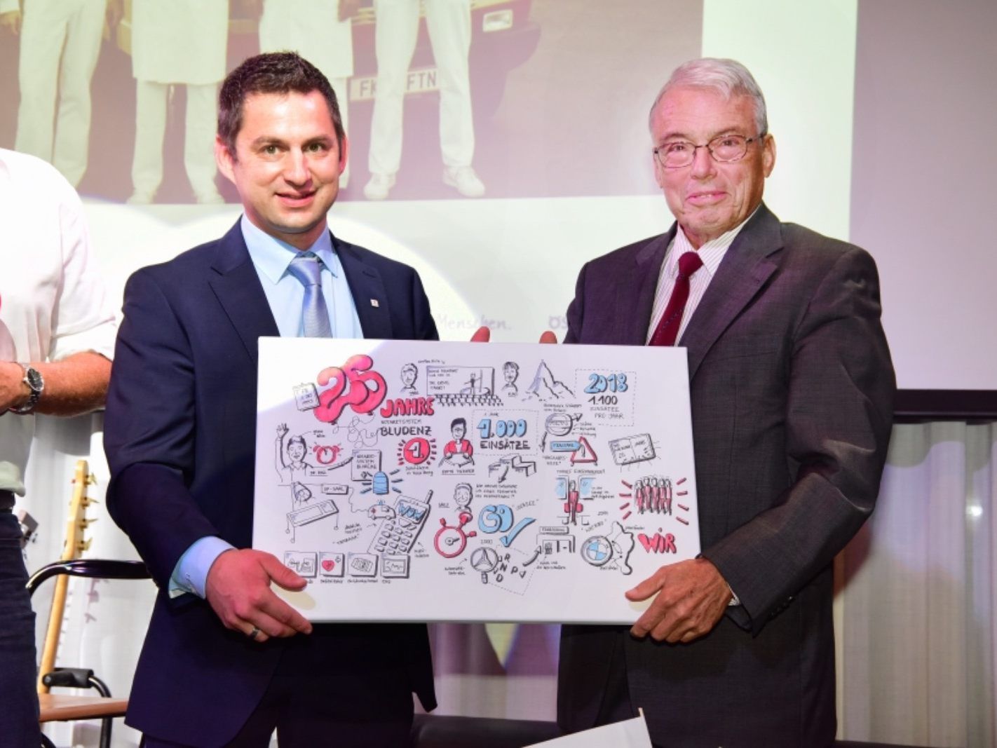 Kdt. Achim Dünser und Prim Dr. Hugl