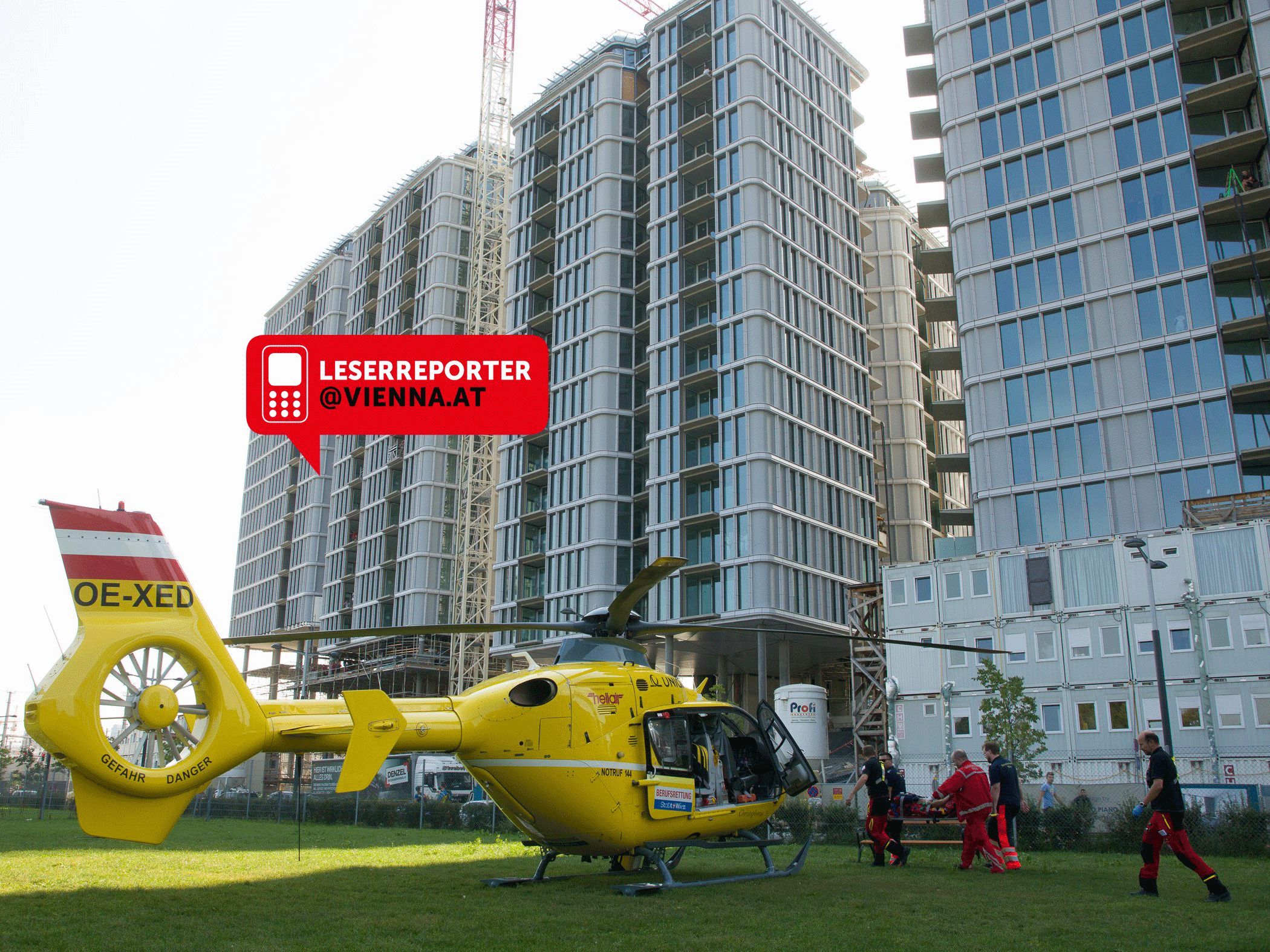 Der Rettungsheli landete in einer Hundezone. Der Rettungsheli landete in einer Hundezone.