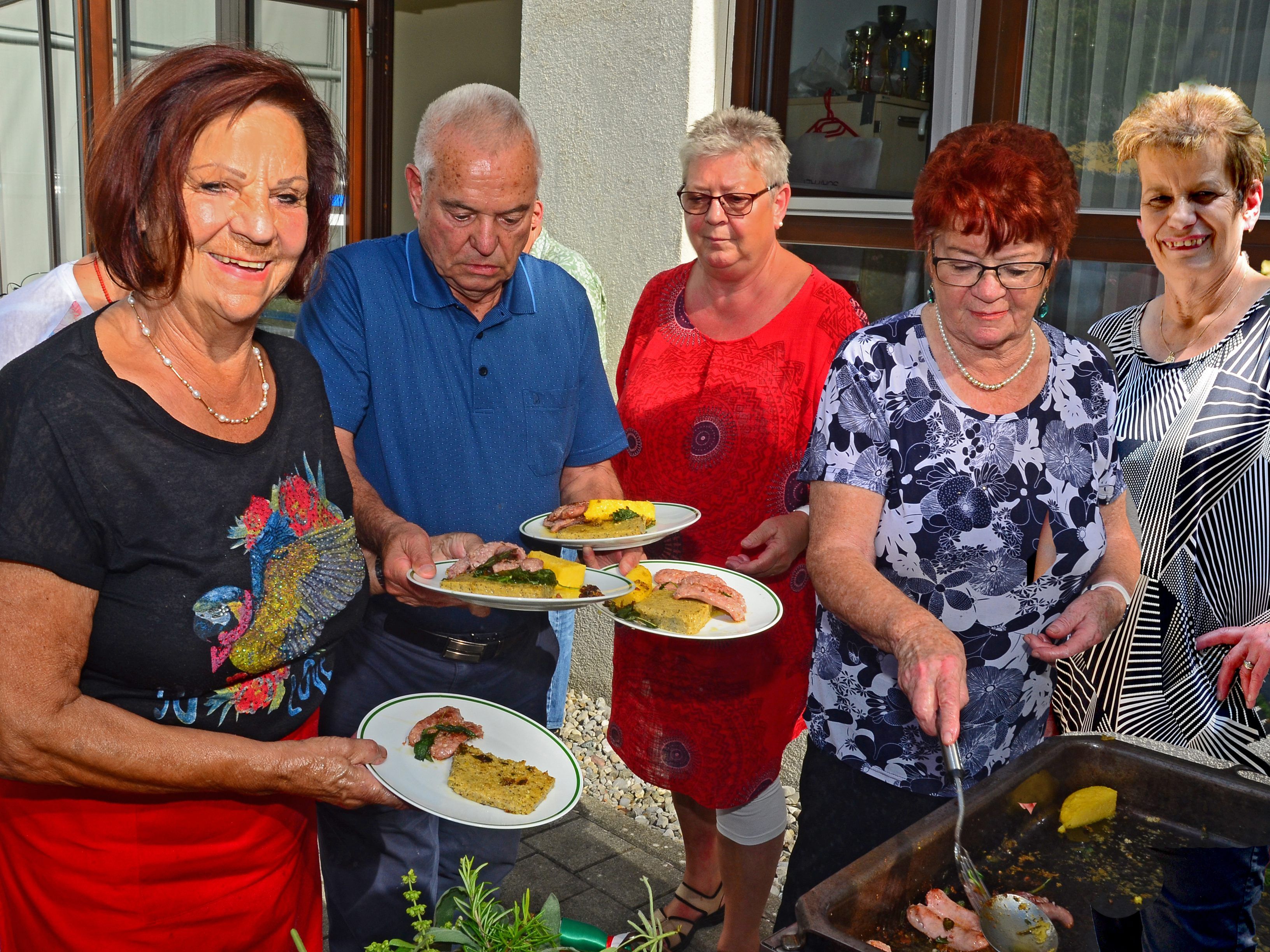 Zubereitung der köstlichen Polenta