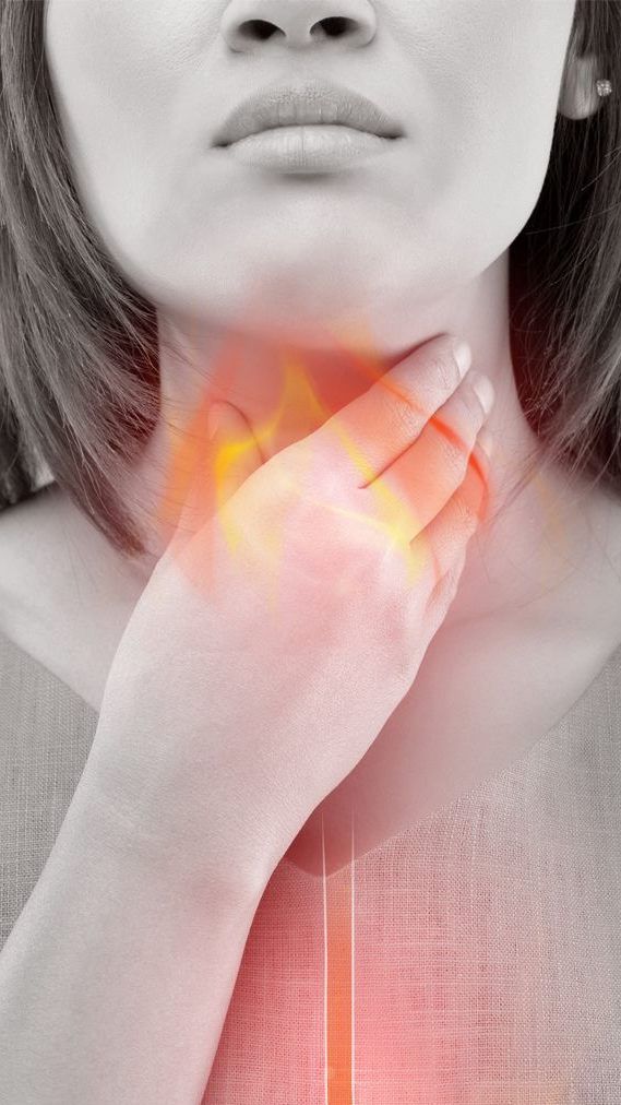 Sodbrennen - Ein Schmerzhaftes Brennen in der Speiseröhre.