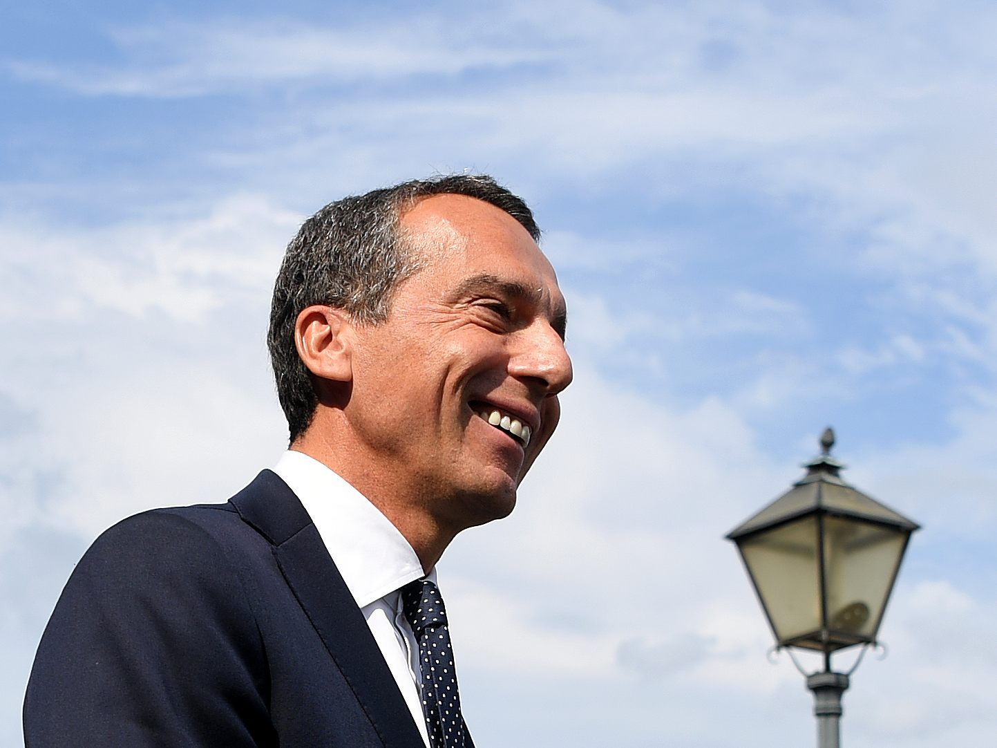 Christian Kern scheint mit seiner Entscheidung zufrieden zu sein.