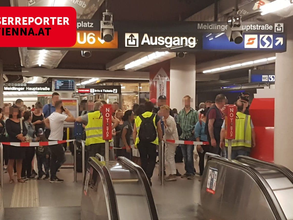 Ein Feuerwehreinsatz legte die U-Bahnstation Wien-Meidling lahm.