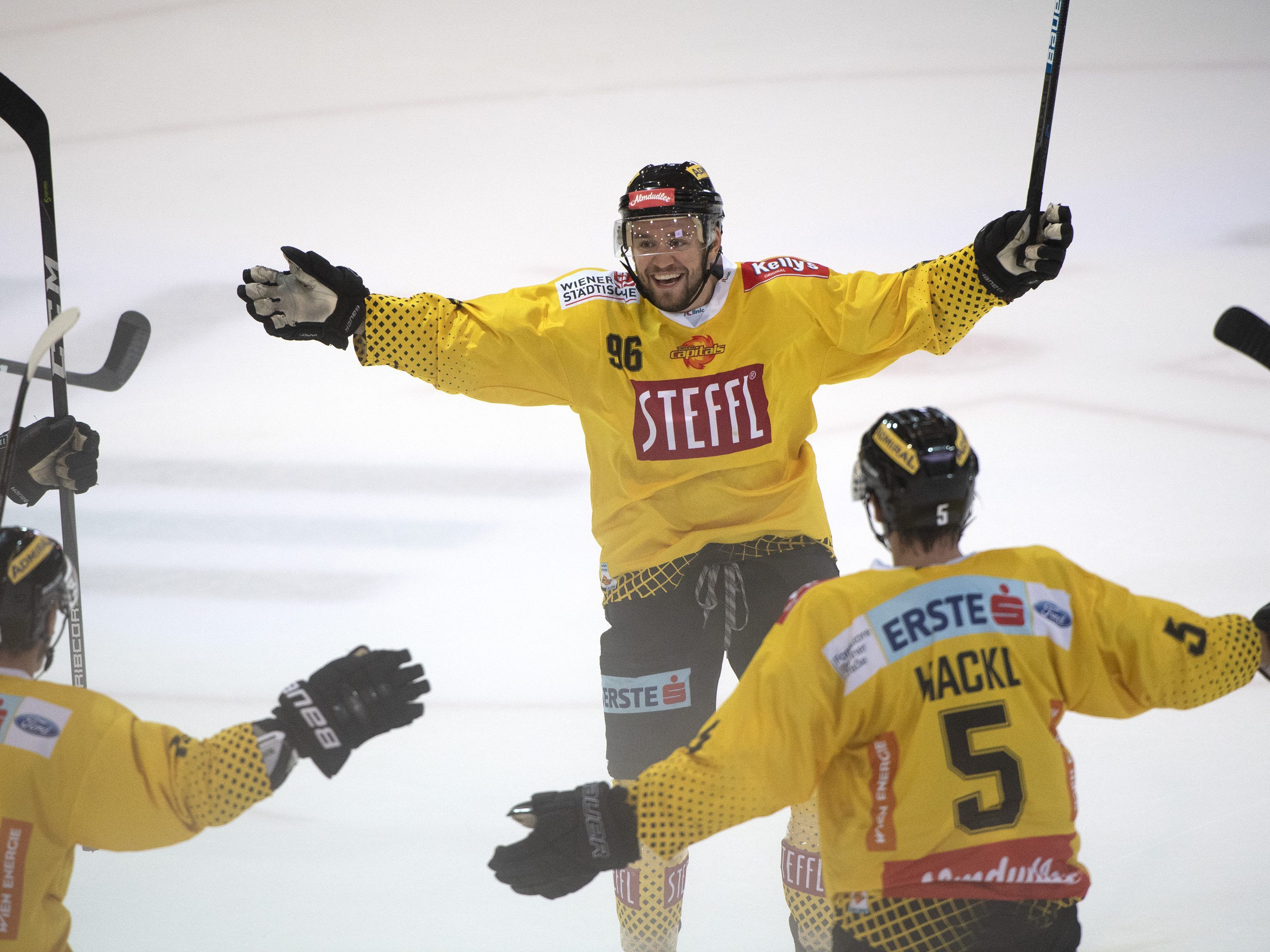 Die Vienna Capitals mussten in Linz mit schweren Bedingungen umgehen können.