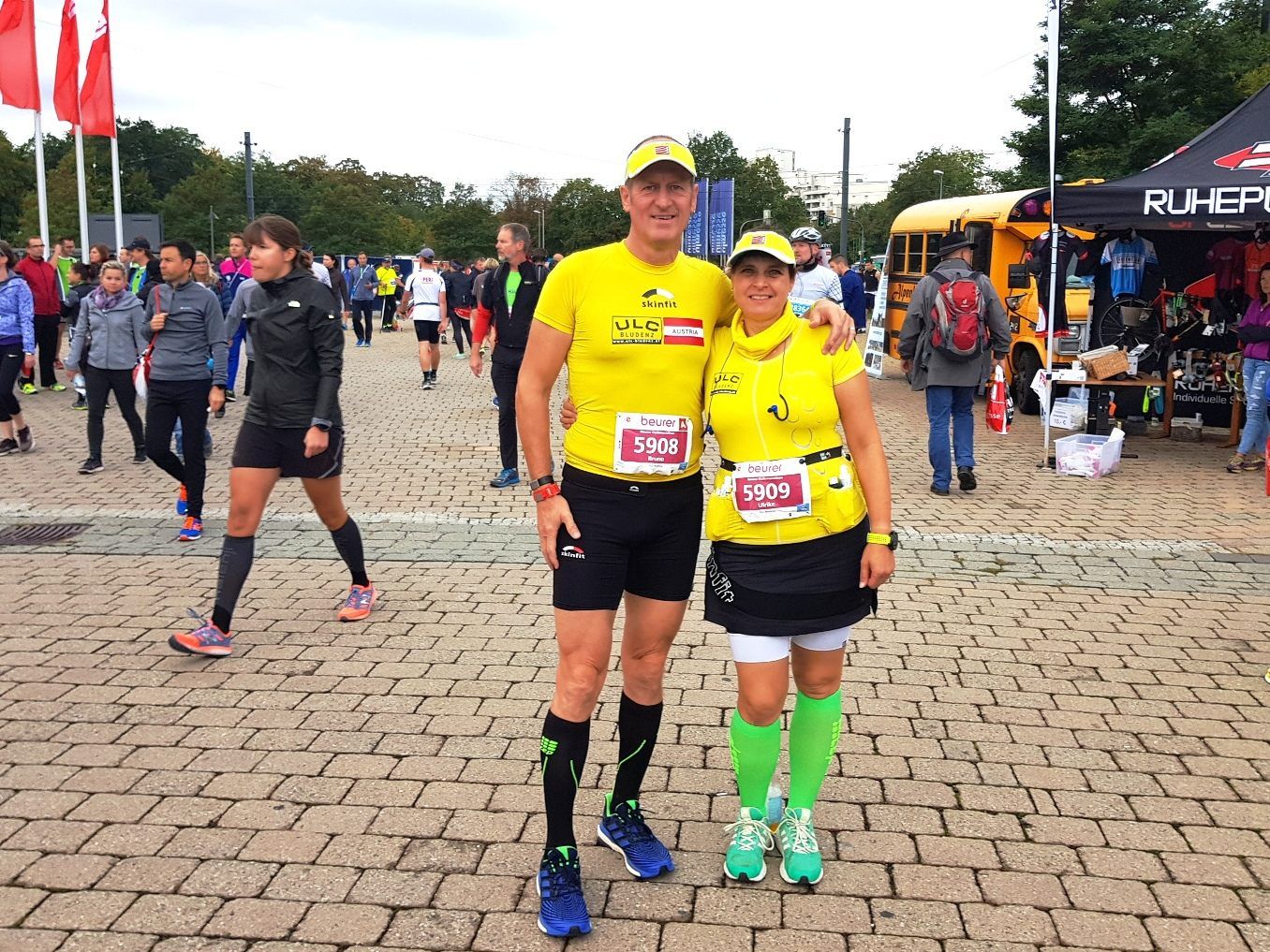 Ulrike und Bruno bei Einsteinmarathon in Ulm.