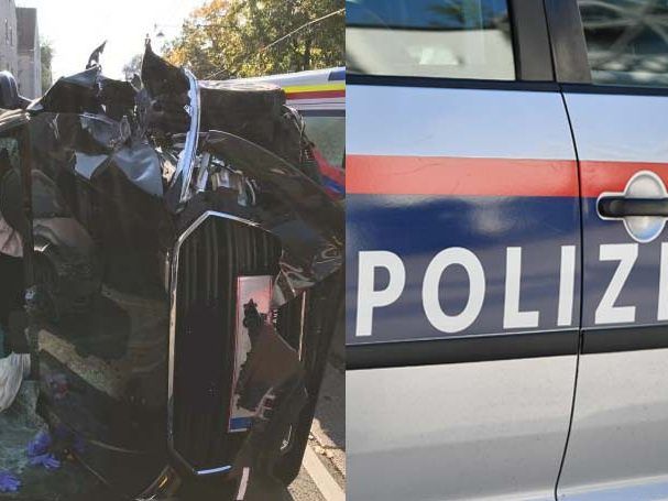 Der Lenker wurde im Fahrzeug beim Unfall in Wien Hietzing eingeklemmt.