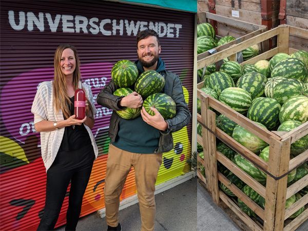 Das Wiener Startuo "Unverschwendet", konnte 4 Tonnen Wassermelonen retten. Das Wiener Startuo "Unverschwendet", konnte 4 Tonnen Wassermelonen retten.