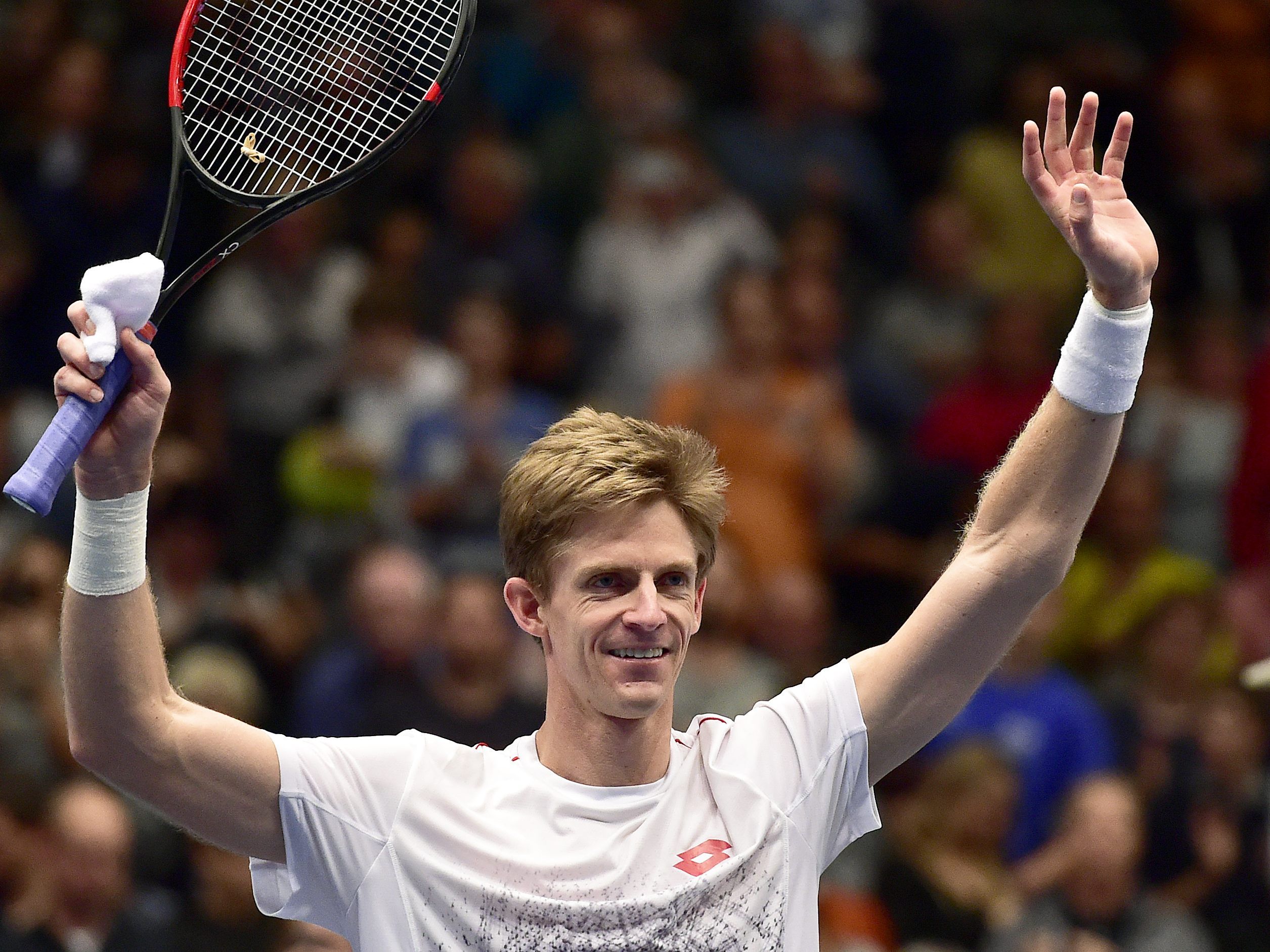 Kevin Anderson gewann in der Wiener Stadthalle. Kevin Anderson gewann in der Wiener Stadthalle.