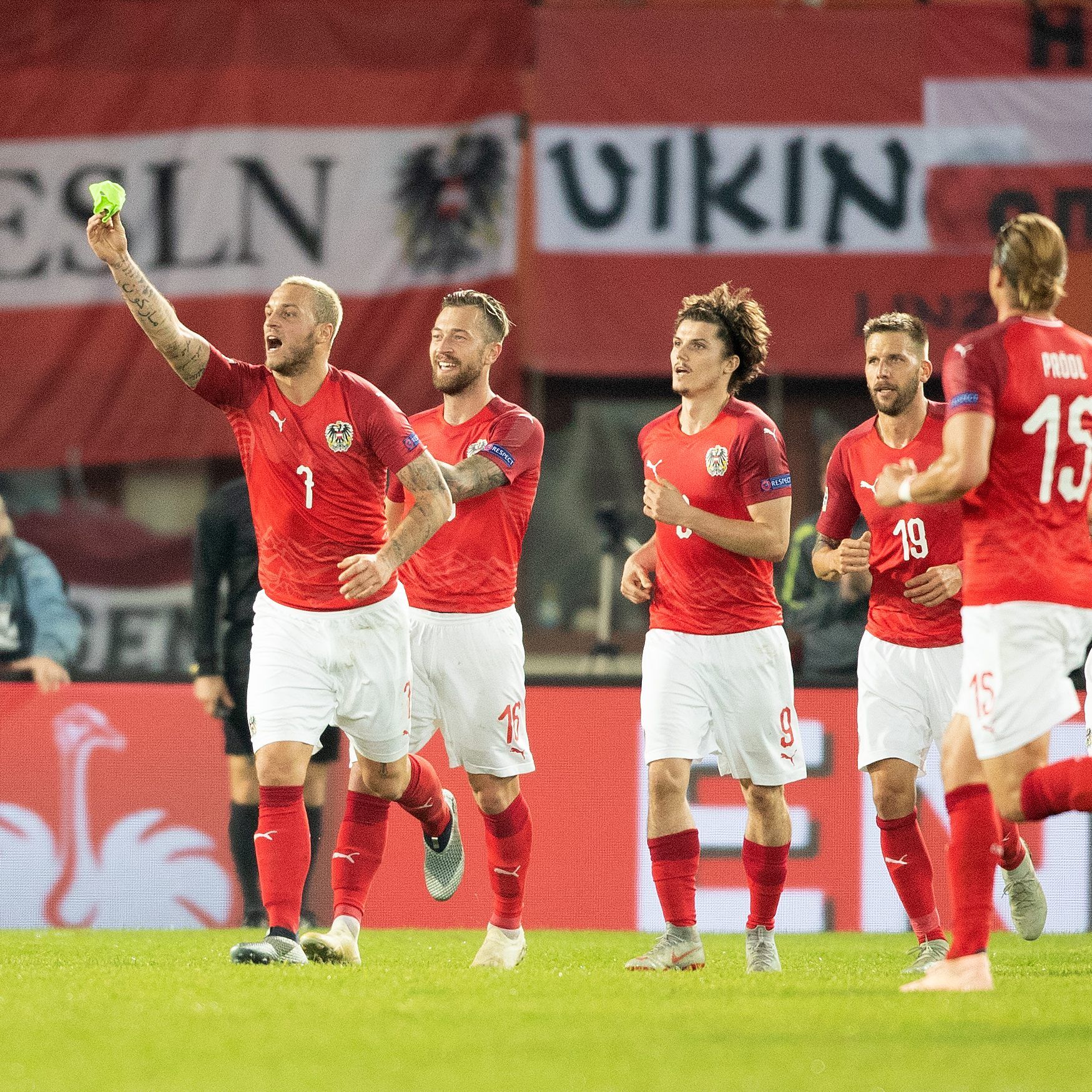 Kapitän Arnautovic schoss Österreich heute zum Sieg gegen Nordirland.