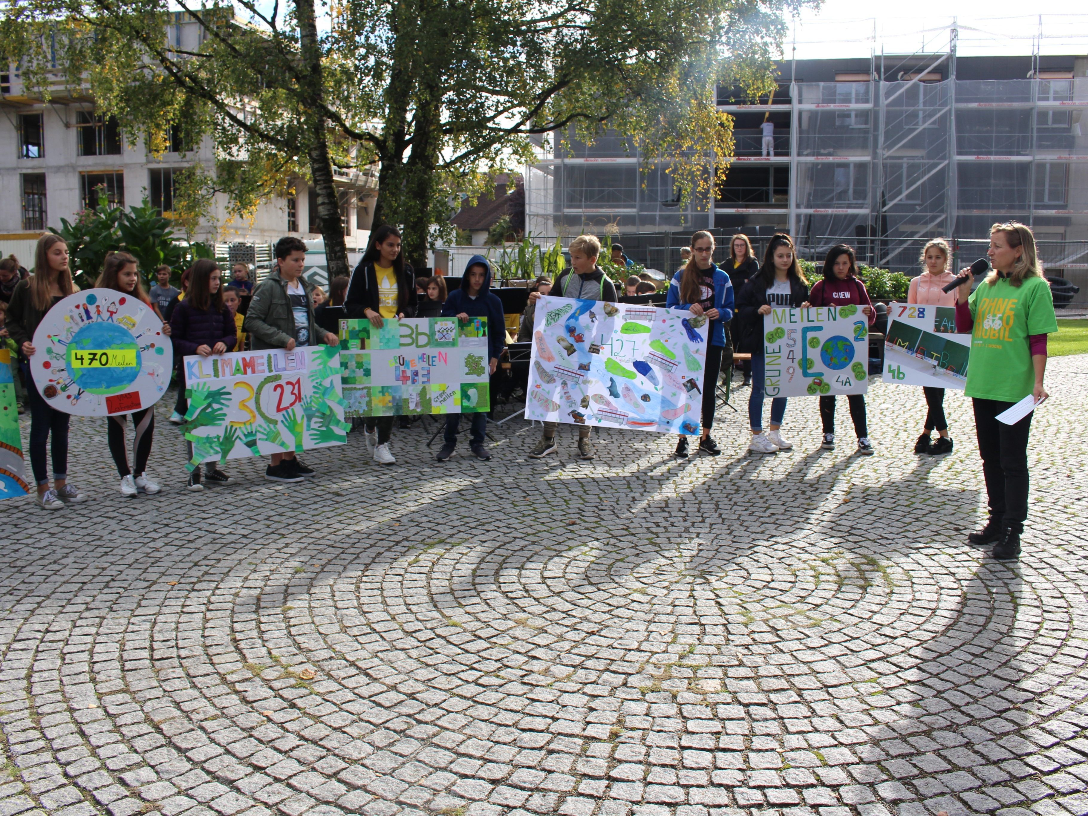 Schüler sammelten fleißig Klimameilen.