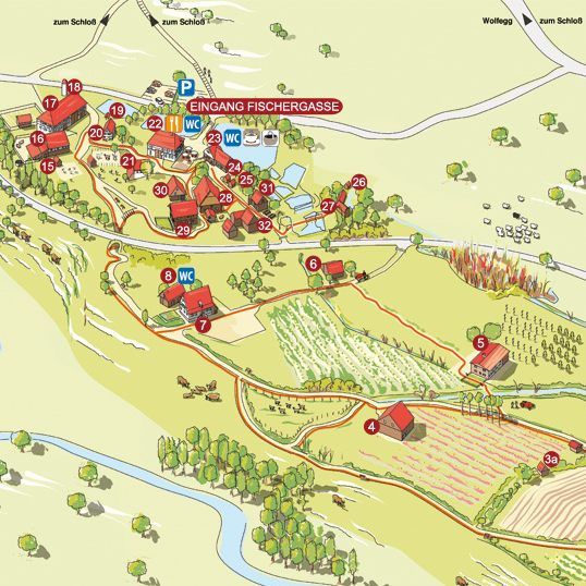 Museumshäuser und Rundgang