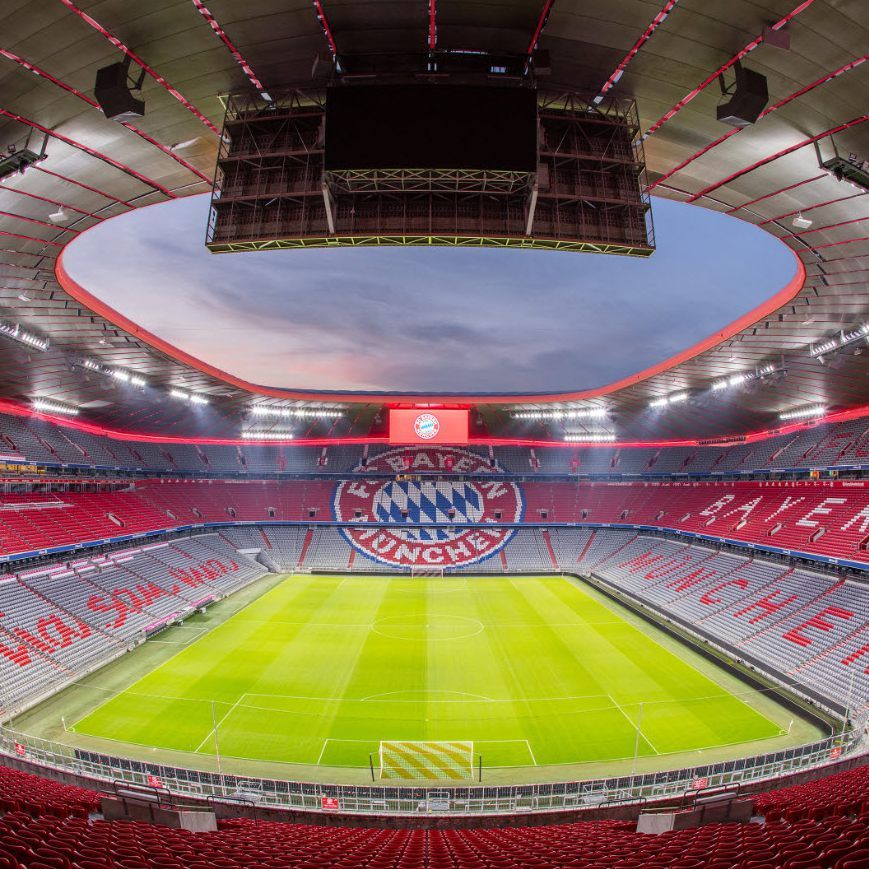 Das Foto zeigt die Visualisierung der geplanten Effektbeleuchtung im inneren Dachbereich.