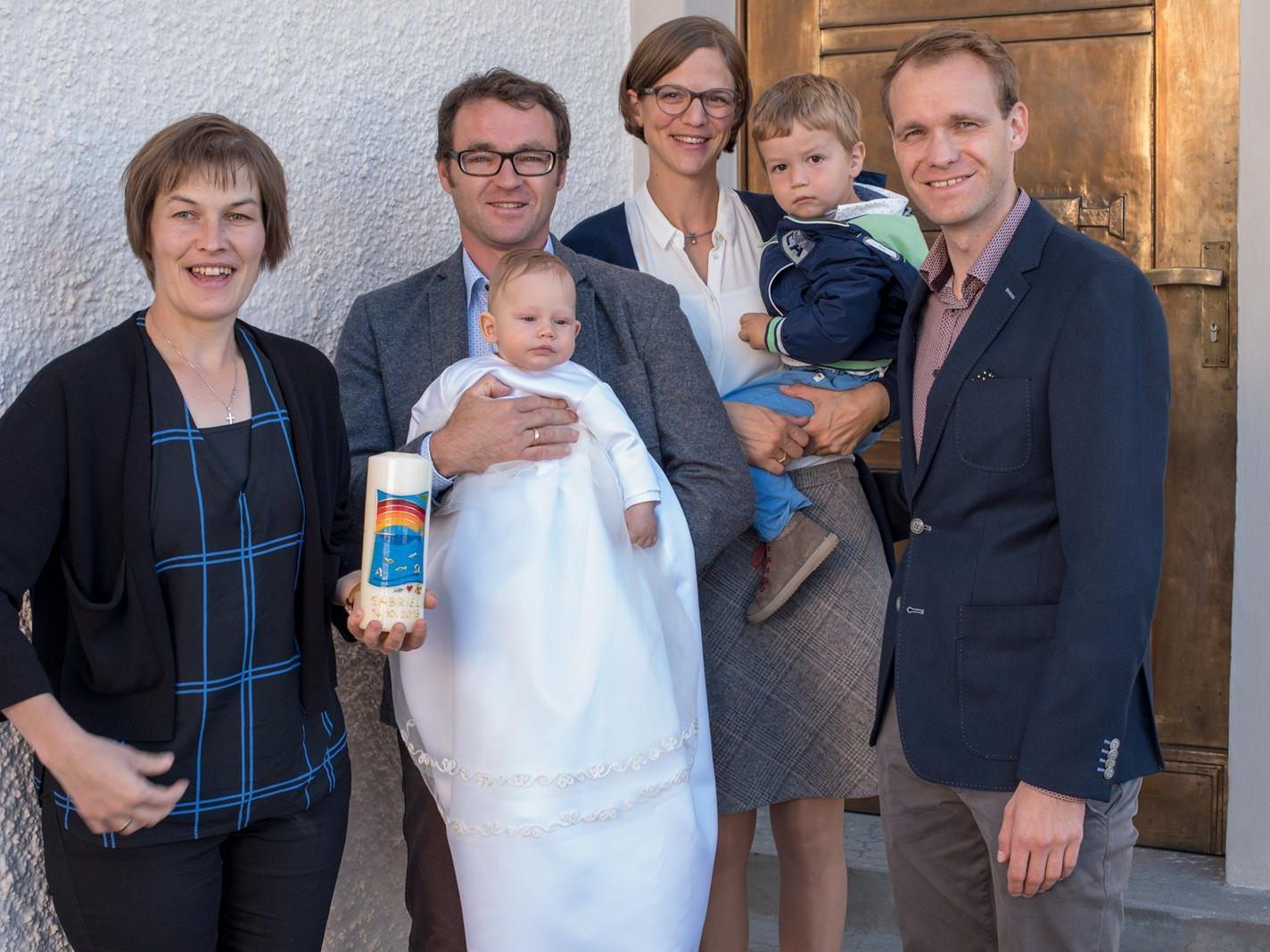 Taufe von Gabriel in der Pfarrkirche Übersaxen.