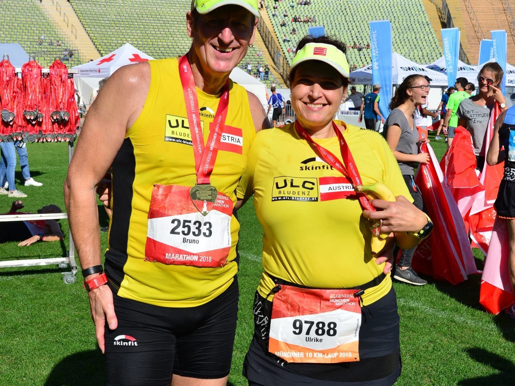 Ulrike und Bruno beim München Marathon