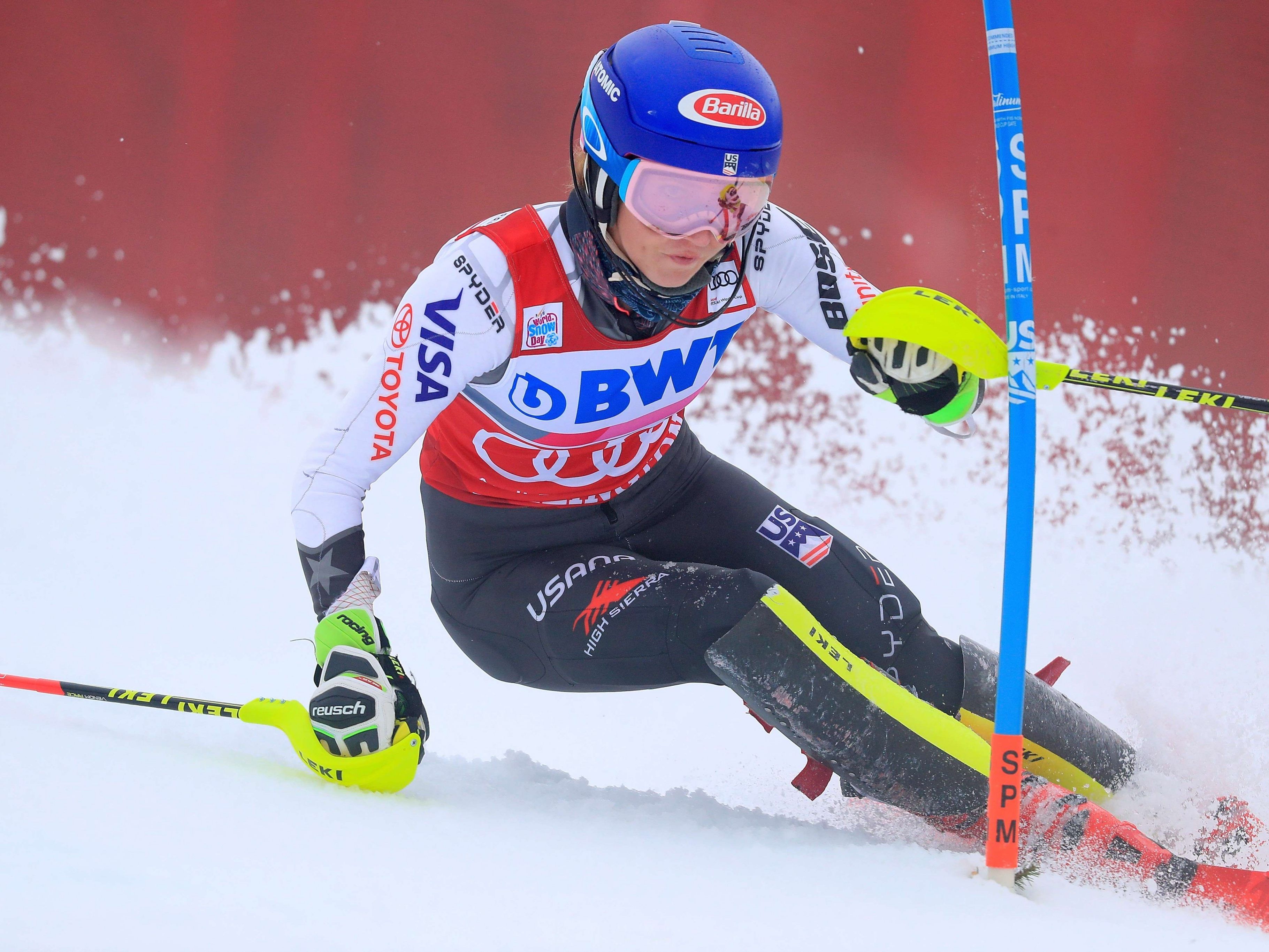 Shiffrin war auch im heutigen Slalom nicht zu schlagen. Shiffrin war auch im heutigen Slalom nicht zu schlagen.