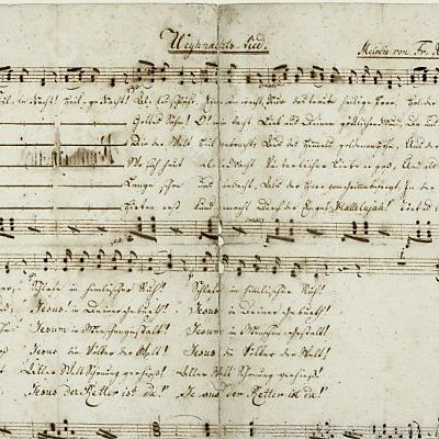 Autograph von Joseph Mohr um 1820