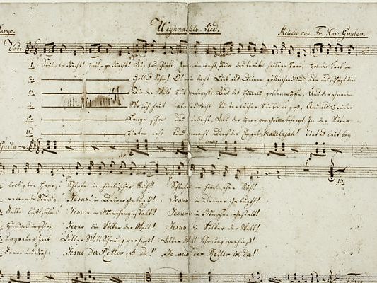 Autograph von Joseph Mohr um 1820