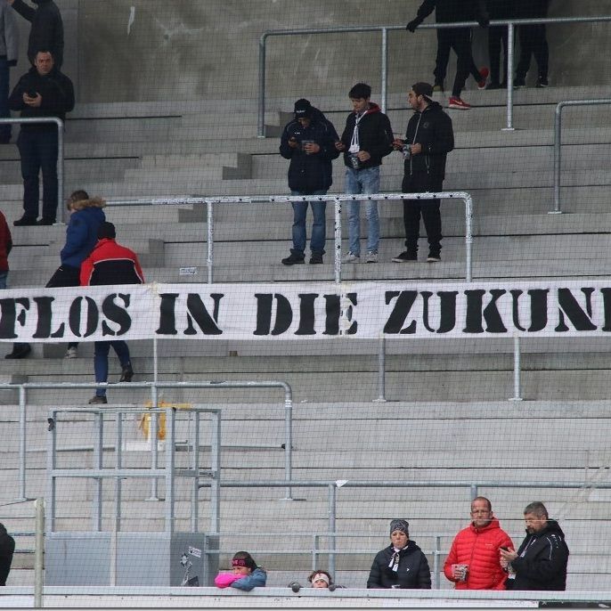 Fanproteste in der Altacher Cashpoint-Arena im Spiel gegen Sturm Graz