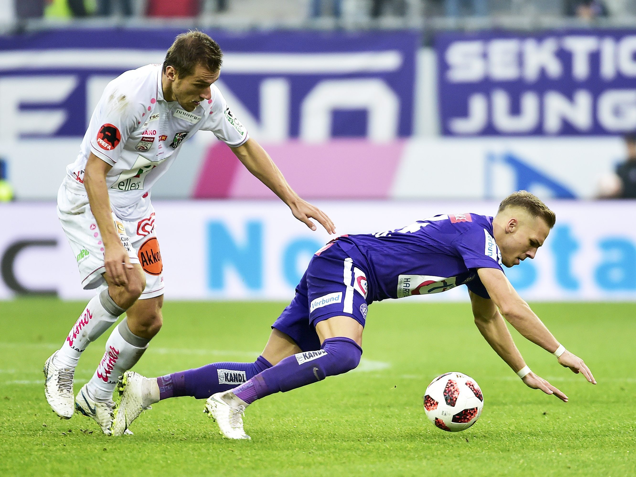 Keine gute Stimmung bei der Austria Wien nach der Niederlage am Sonntag.