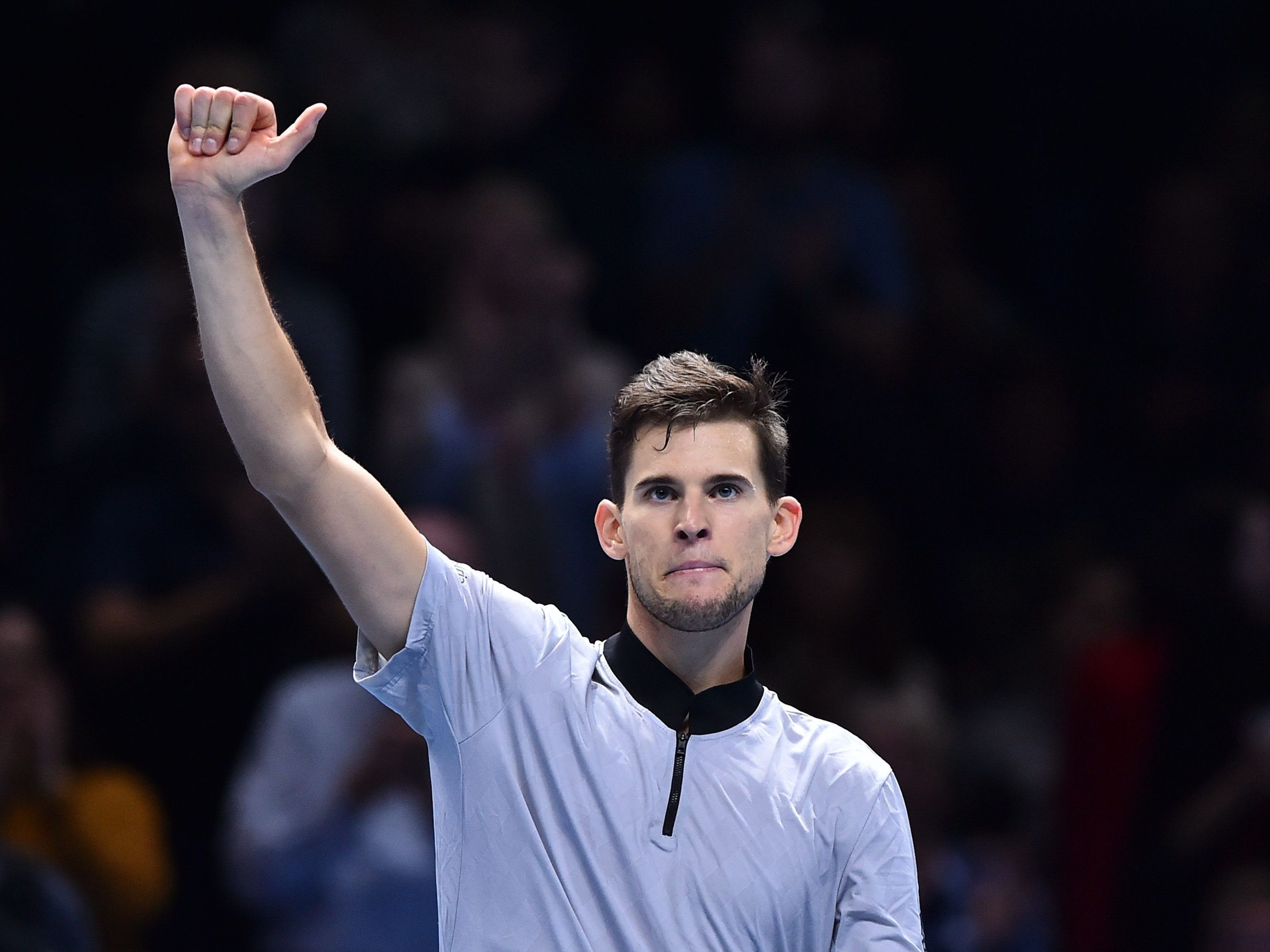 Dominic Thiem scheitert trotz Sieg bei den ATP Finals. Dominic Thiem scheitert trotz Sieg bei den ATP Finals.