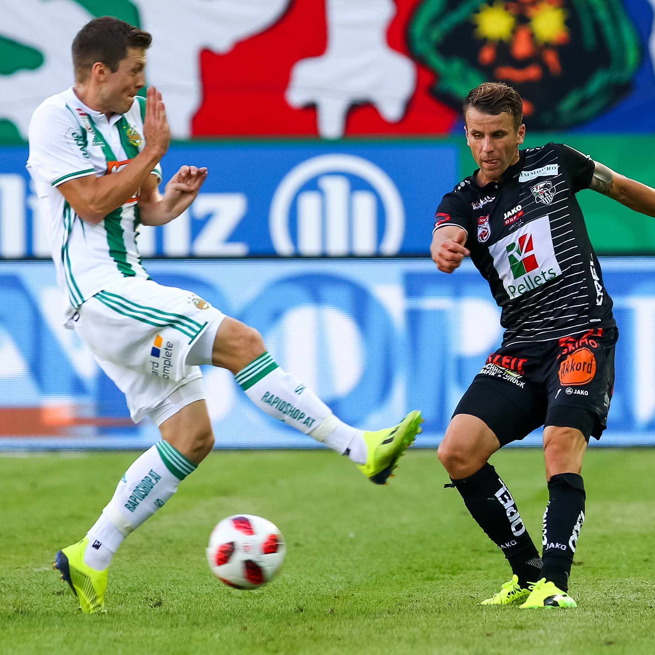 LIVE-Ticker zum Spiel WAC gegen Rapid Wien ab 14.30 Uhr.