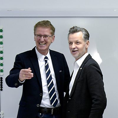 Arbeitgeber-Chefverhandler Thomas Scheiber und vida-Chef Roman Hebenstreit