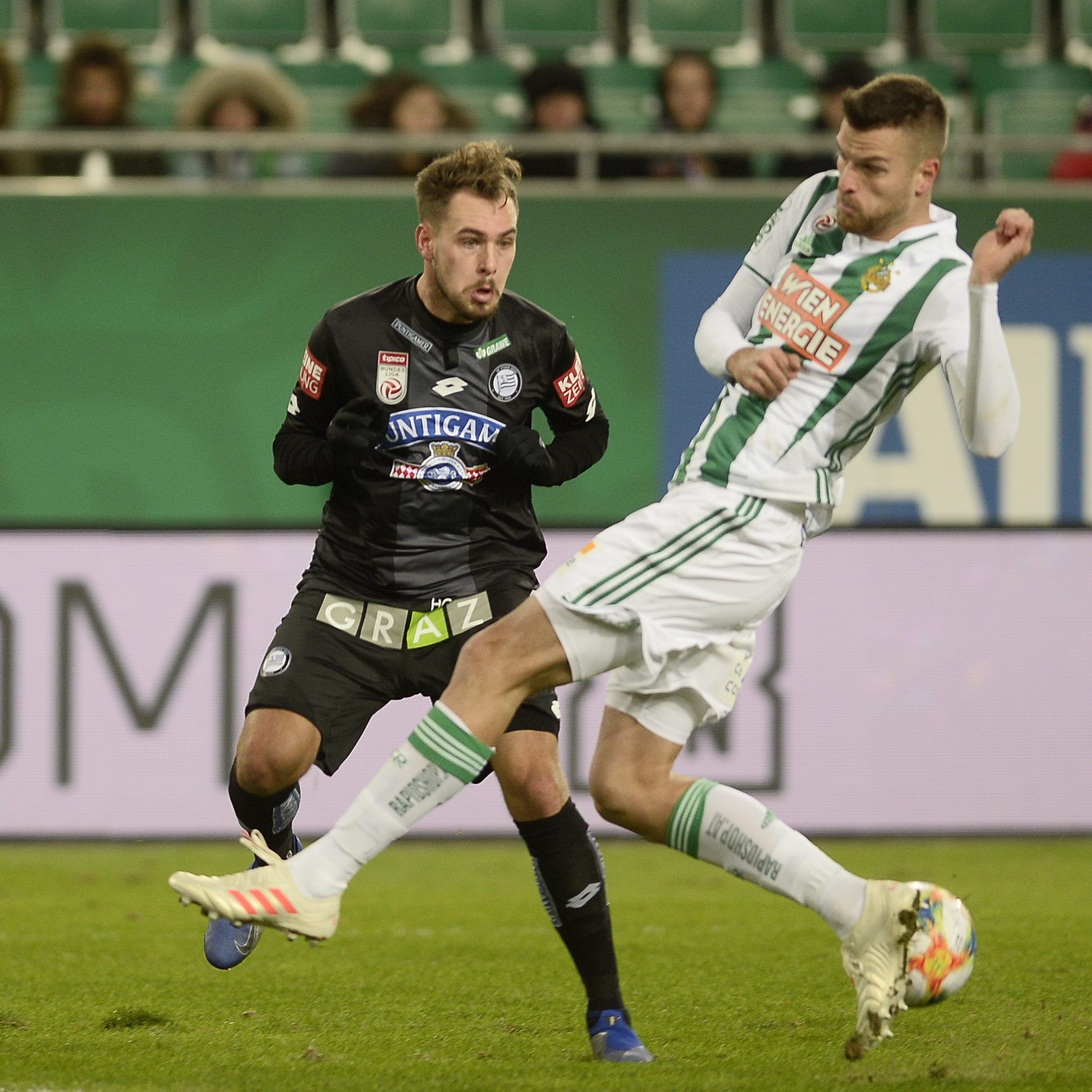 Rapid Wien und Sturm Graz beenden das Spiel am heutigen Sonntag mit einem 0:0.